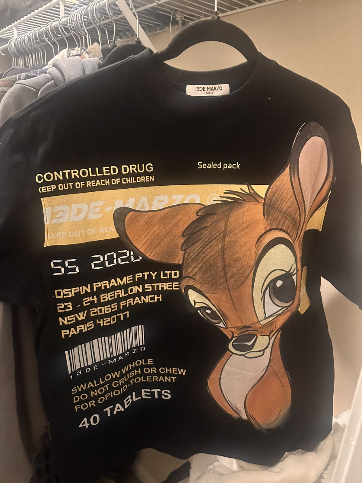 Designer 13DE Manzo x Bambi Tshirt Size US S / EU 44-46 / 1 - 1 Thumbnail