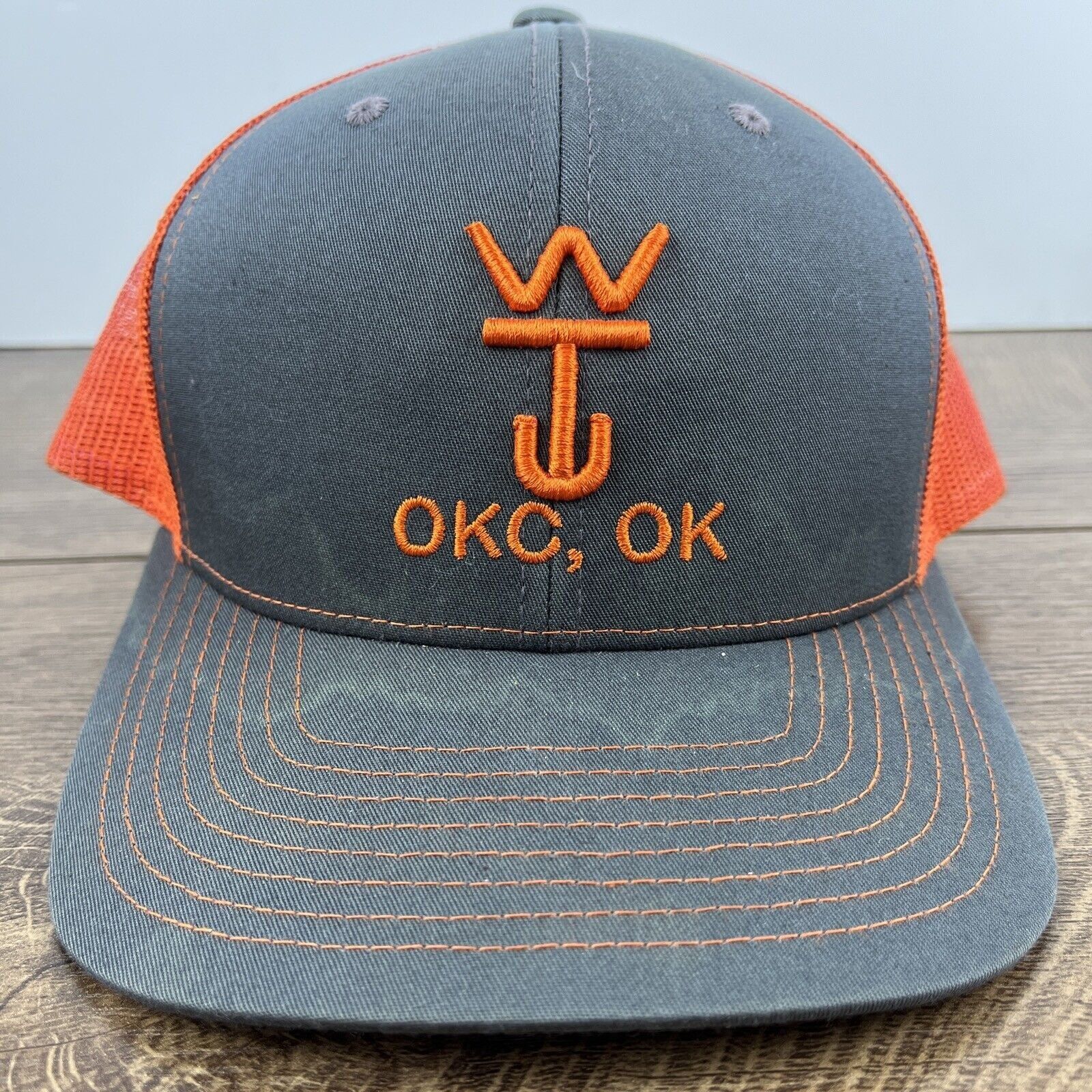 Other WT OKC Hat Oklahoma City Gray Adjustable Hat Adjustable Snap Size ONE SIZE - 2 Thumbnail