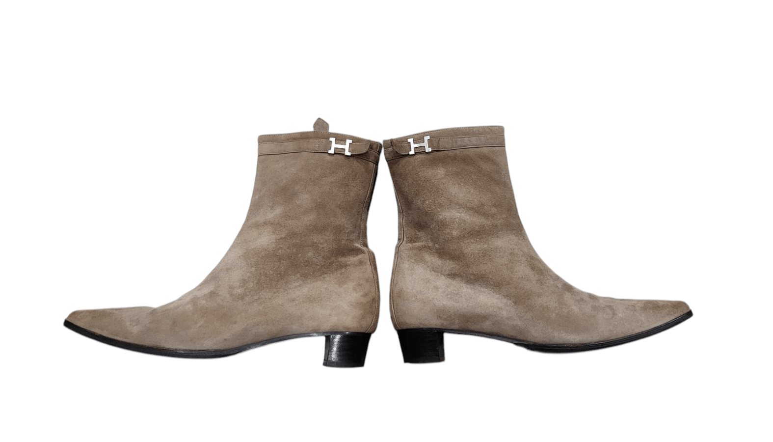 Hermes Hermès H Suede Ankle Boots Brown Size US 7 / IT 37 - 2 Thumbnail