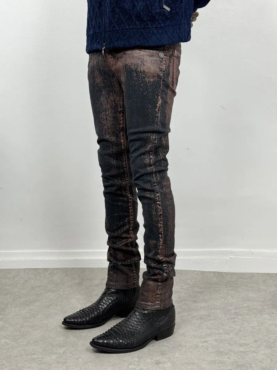 John Galliano SS2008 Galliano Copper Waxed Black & Brown Pants Size US 28 / EU 44 - 3 Thumbnail