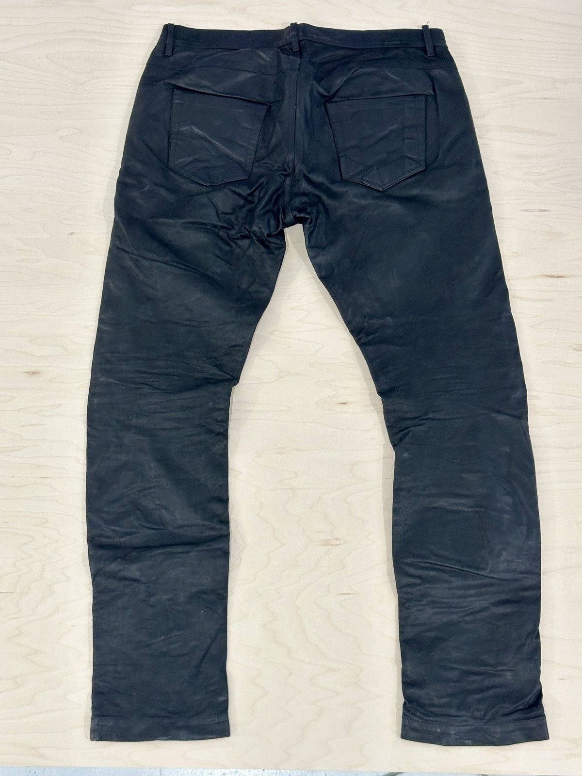 Rick Owens Rick Owens Wax LEATHER Pant 48IT/38US Size US 38 / EU 54 - 2 Thumbnail