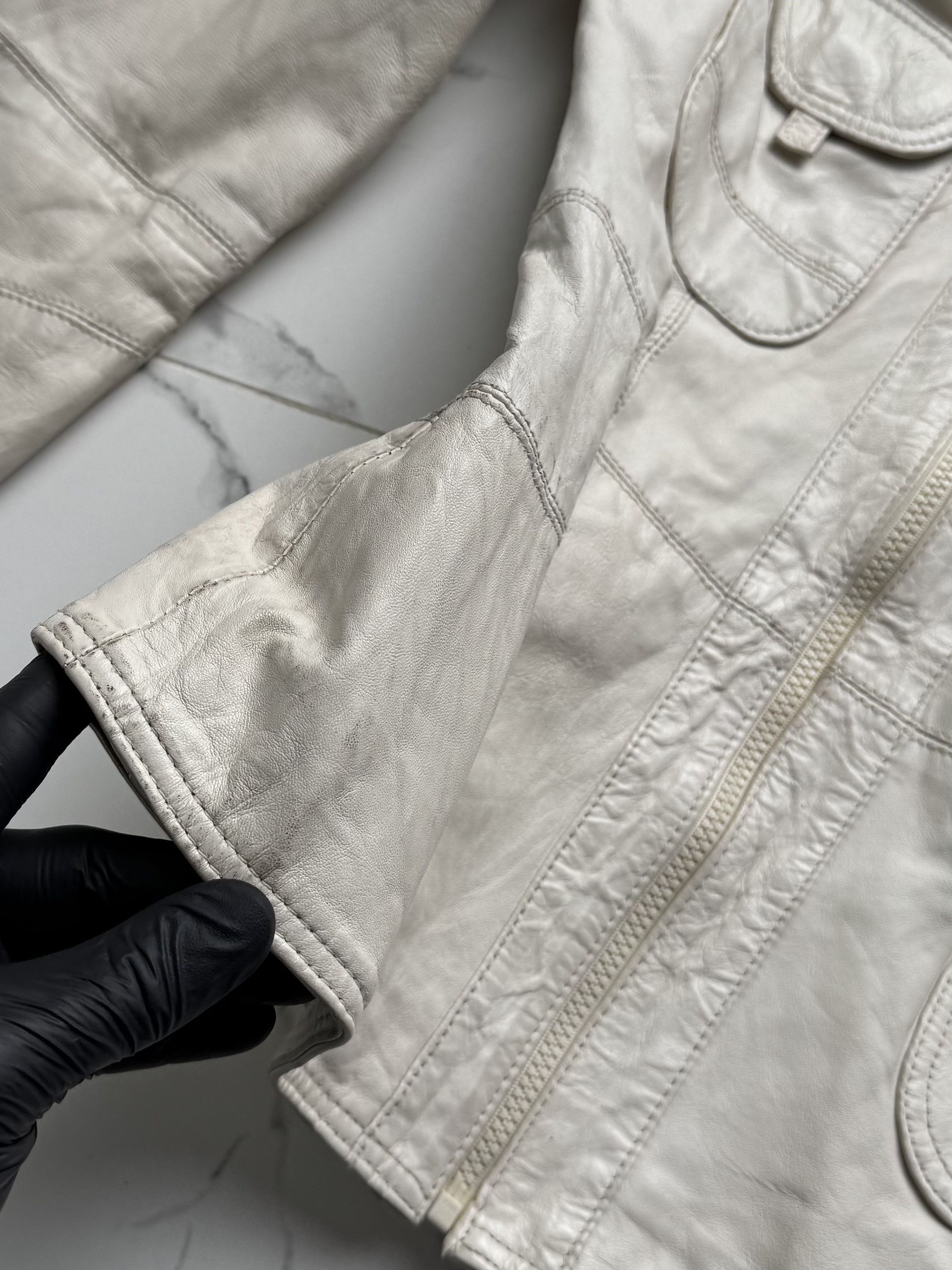 Genuine Leather Leather Jacket Women Zip Utility Fitted Pocket Y2K Size M Size M / US 6-8 / IT 42-44 - 8 Thumbnail