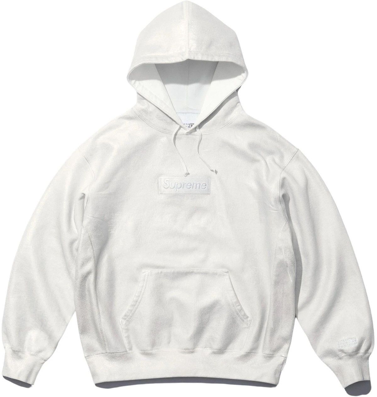 image of Supreme X Maison Margiela Box Logo Hoodie White Size Xl, Men's