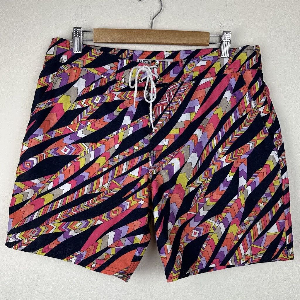 Mr Turk 70s print Mr Turk Size 32 orange and purple trunks Size US 32 / EU 48 - 1 Thumbnail