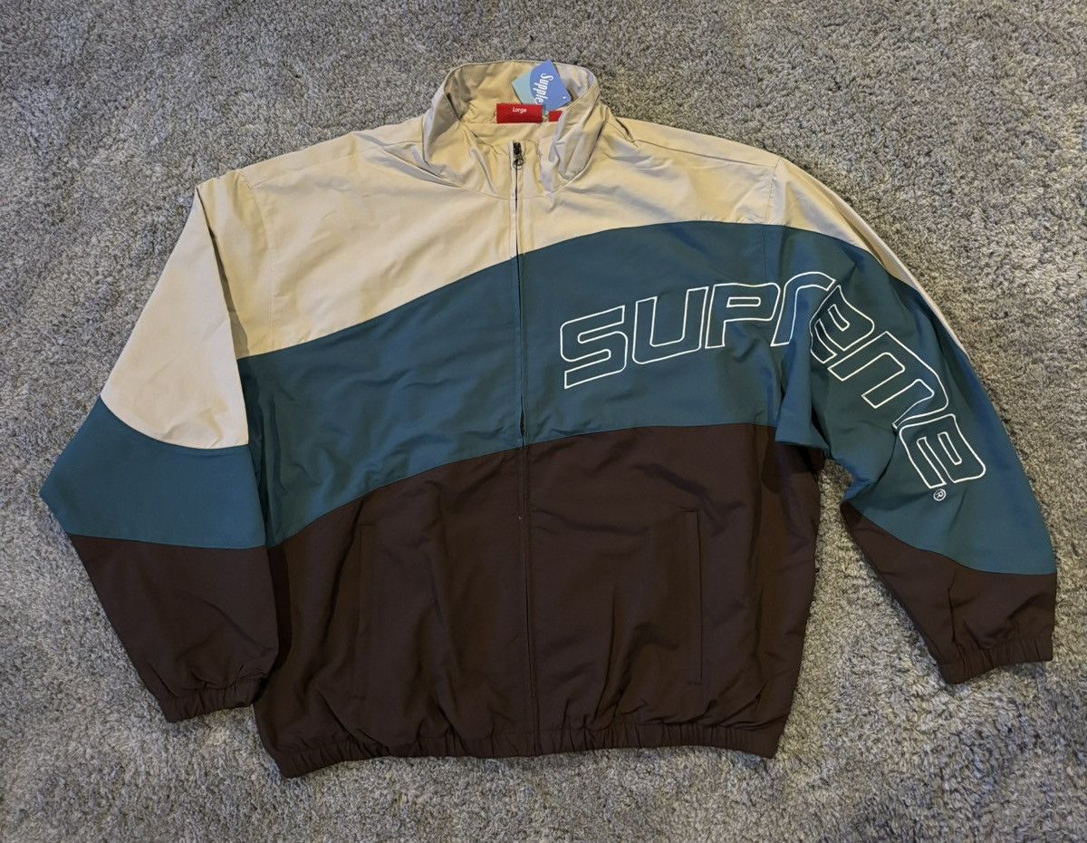 image of Supreme Curve Track Jacket in Brown, Men's (Size XL)