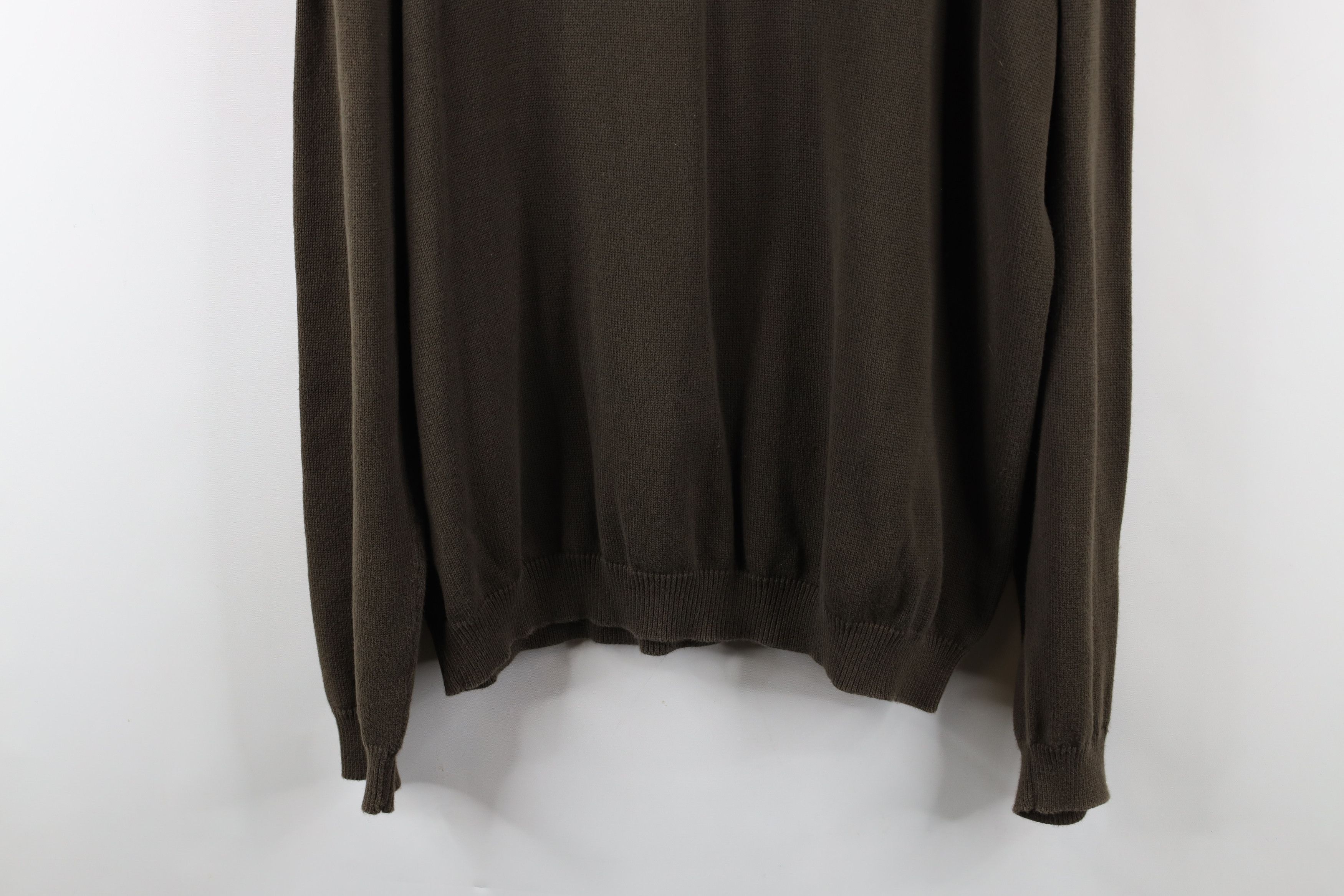 Eddie Bauer × Vintage Vintage 90s Eddie Bauer Cotton Knit V-Neck Sweater Brown Size US XL / EU 56 / 4 - 9 Thumbnail