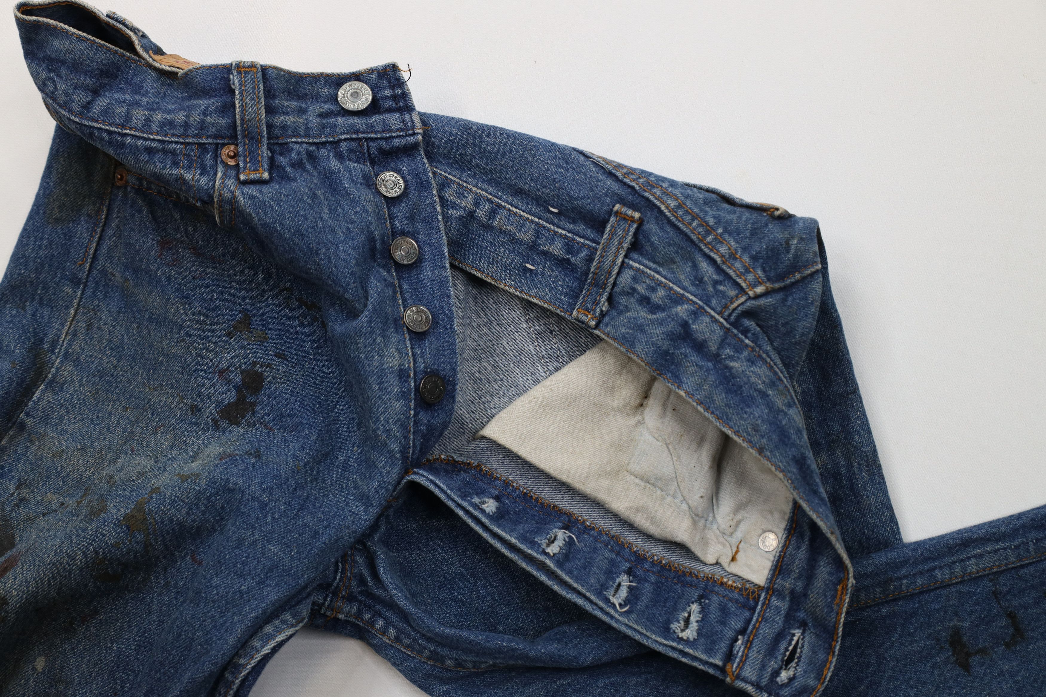Levi's Vintage 80s Levis 501xx Button Fly Straight Leg Jeans USA Size US 29 - 9 Thumbnail