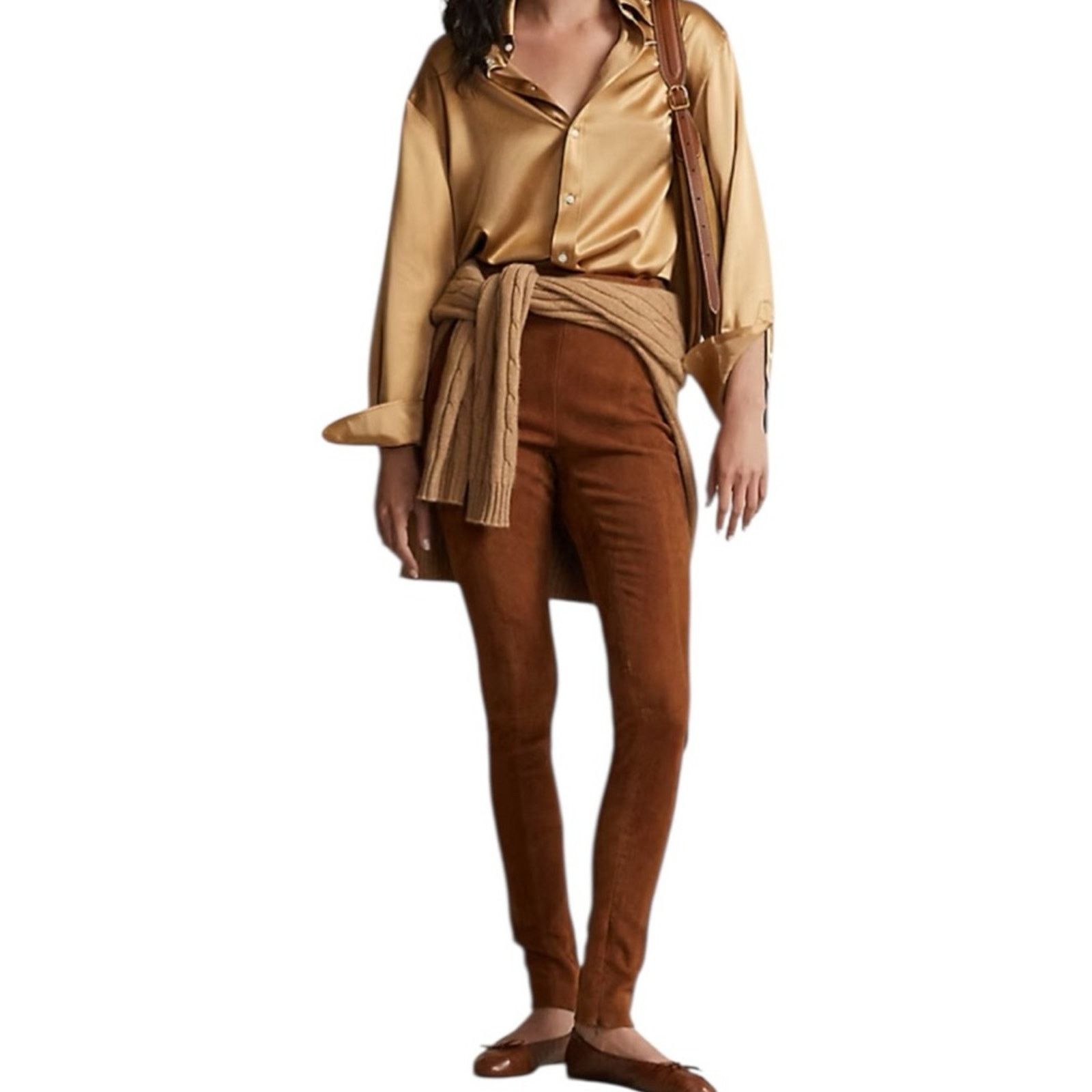 Ralph Lauren Polo Ralph Lauren Lambskin Suede Riding Pant Cinnamon Size 2 Size 26" / US 2 / IT 38 - 1 Thumbnail