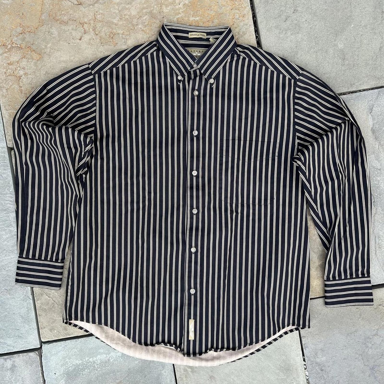 Vintage Neo-Vintage 90s Vertical Varied Stripe Button Down Shirt Size US M / EU 48-50 / 2 - 1 Thumbnail