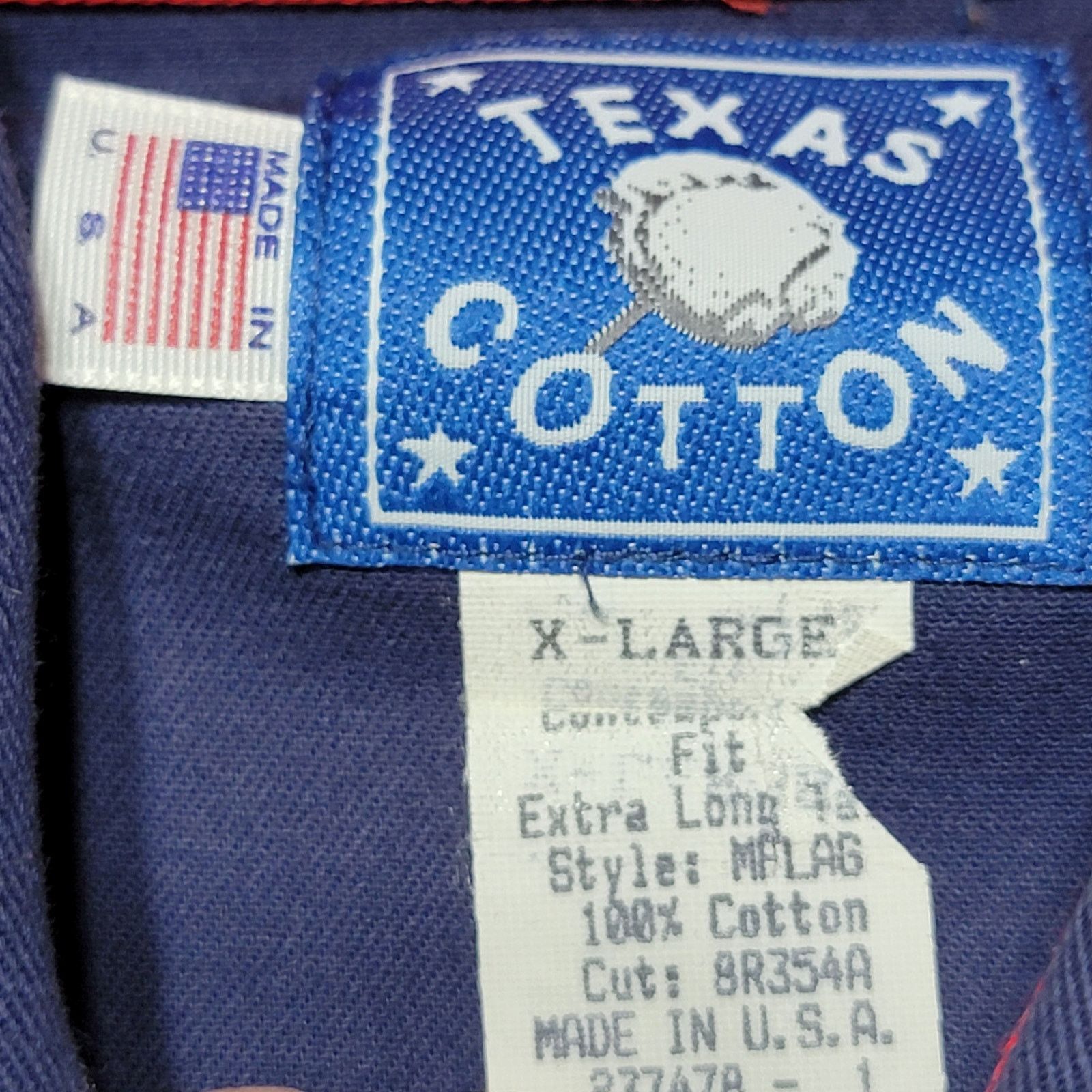 Other Texas Cotton LS Full Button Texas Flag Shirt - Size XL-XLong Size US XL / EU 56 / 4 - 5 Thumbnail