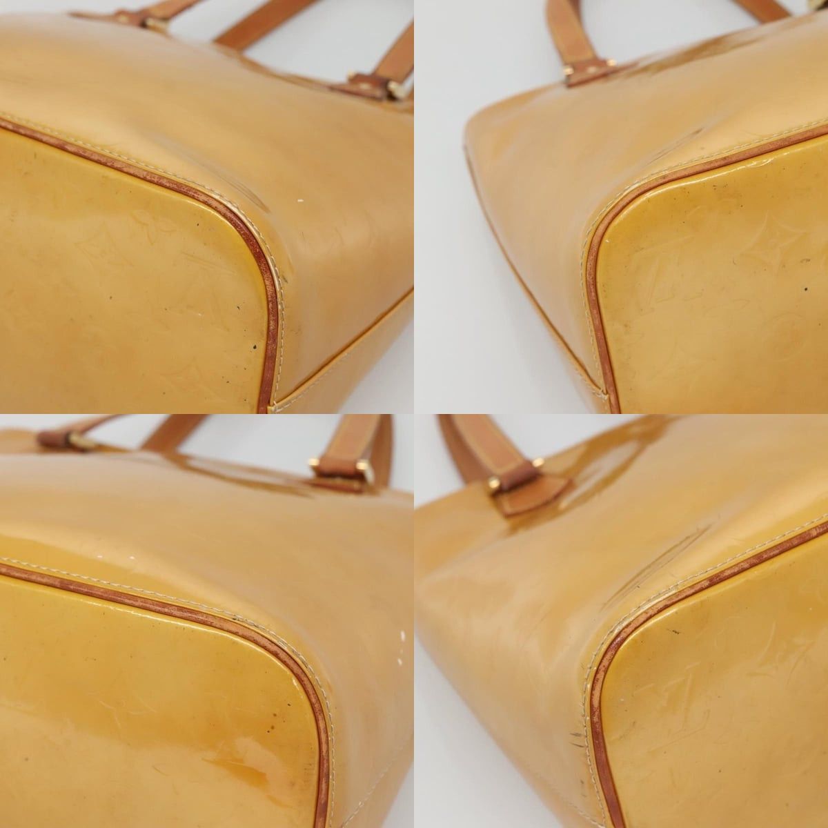 Louis Vuitton LOUIS VUITTON Monogram Vernis Houston Hand Bag Beige M91004 Size ONE SIZE - 10 Thumbnail
