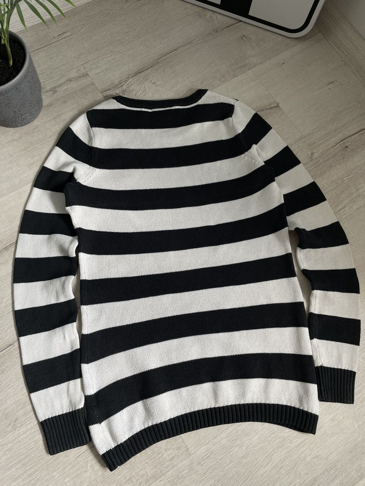 Lacoste Vintage Y2k Lacoste Striped Black/White Knitwear longsleeve Size S / US 4 / IT 40 - 7 Thumbnail