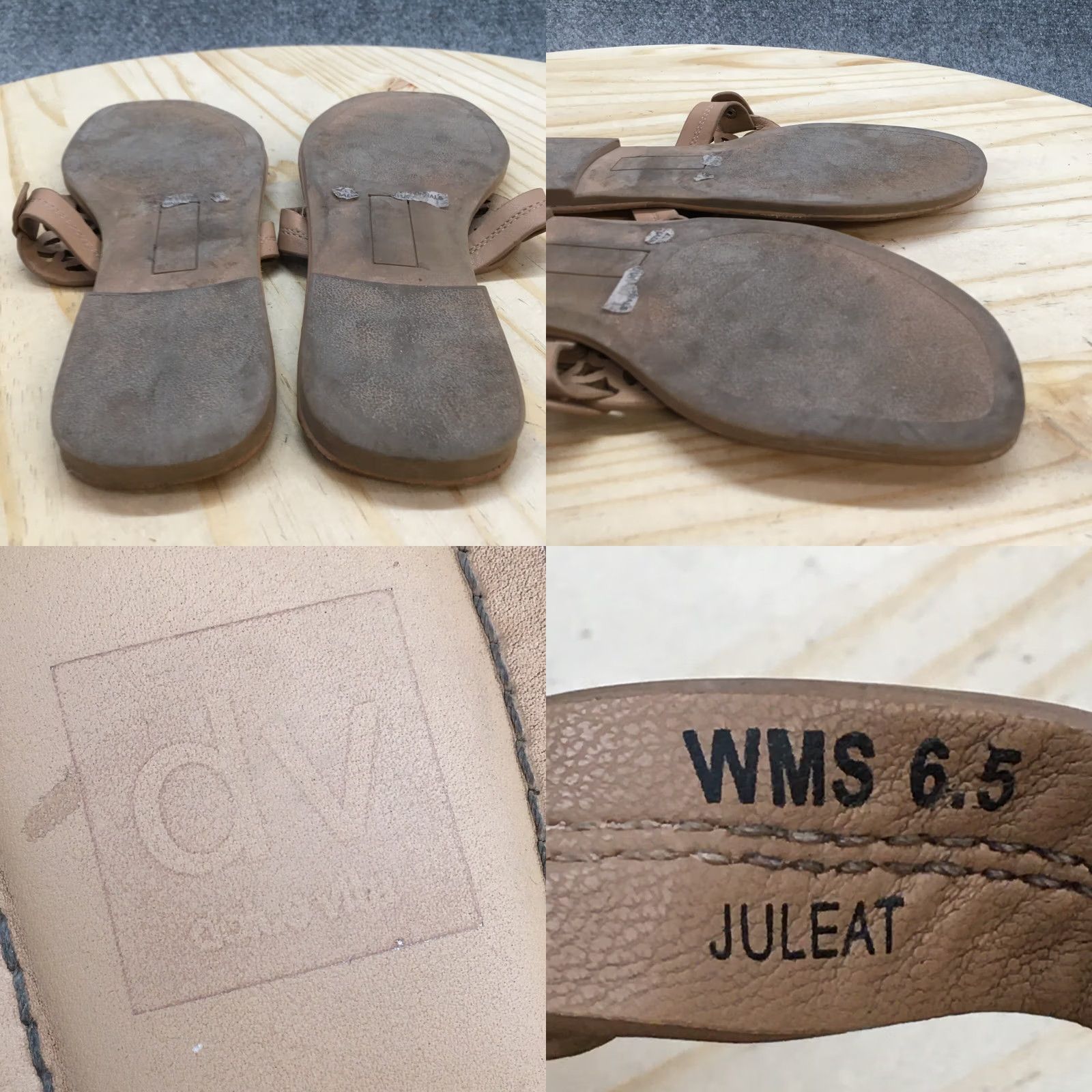 Dolce Vita Dolce Vita Sandals Womens 6.5 Juleat Slip On Thong Flats Brown Faux Leather Size US 7 / IT 37 - 8 Thumbnail