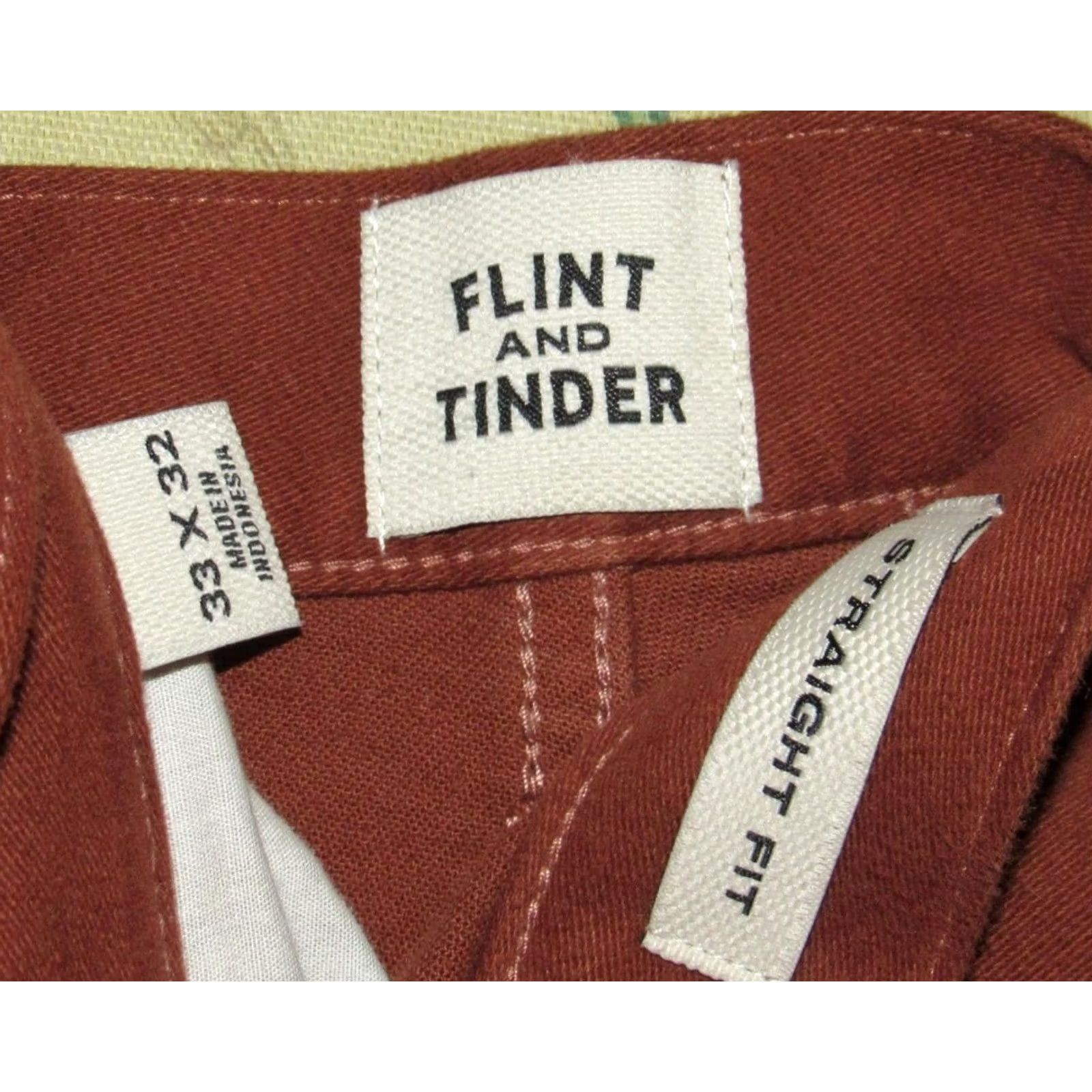 Vintage Flint & Tinder Brown Cotton Moleskin Pants 33 x 32 Chino Mens Regular Inseam 32 XS? Size US 33 - 5 Thumbnail