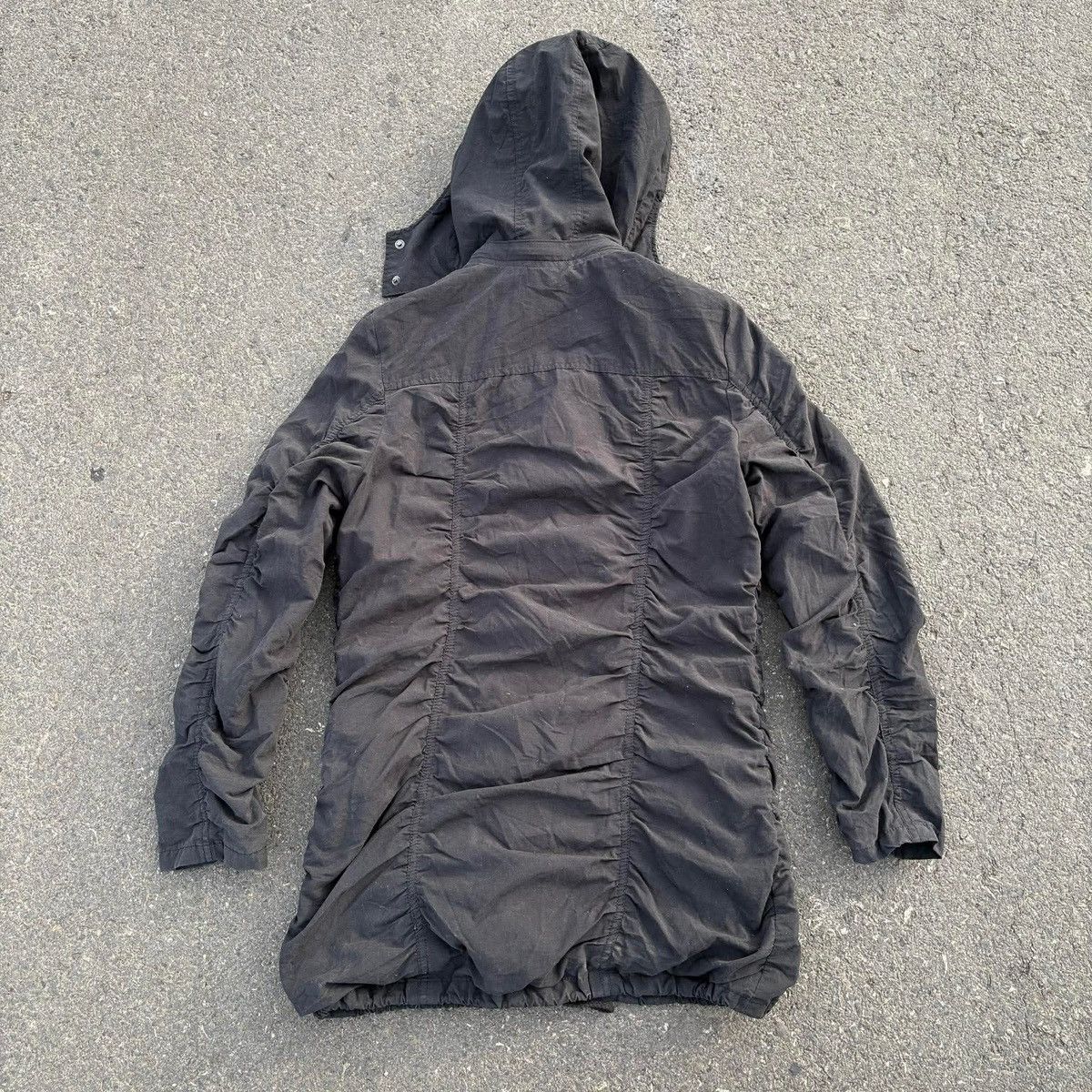 Japanese Brand Feeling Goods Military Parka Jacket Black Y2K Utility Hooded Size S / US 4 / IT 40 - 8 Thumbnail