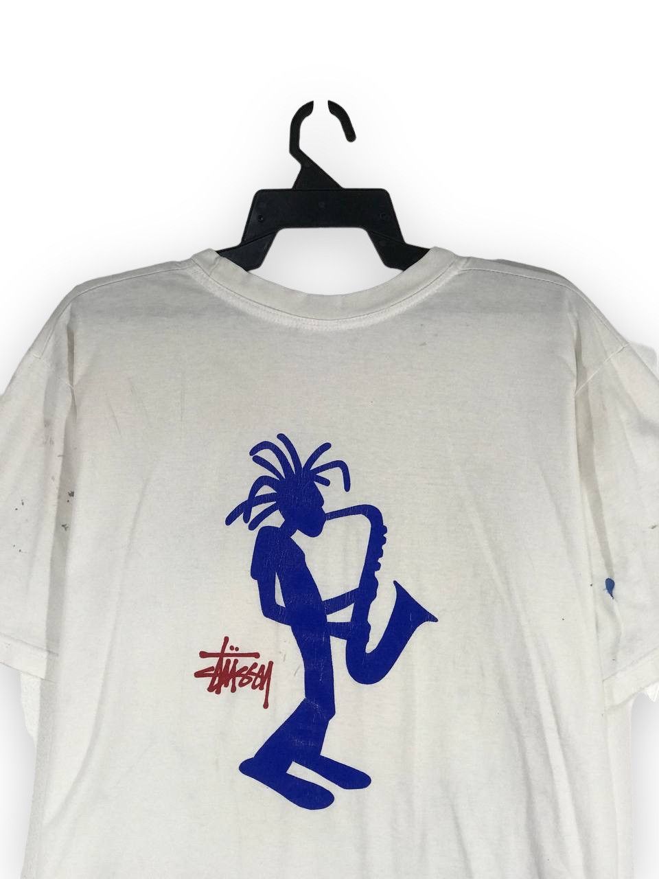 Stussy Vintage 90s Stussy all the jazz stickman nature distress Size US L / EU 52-54 / 3 - 5 Thumbnail
