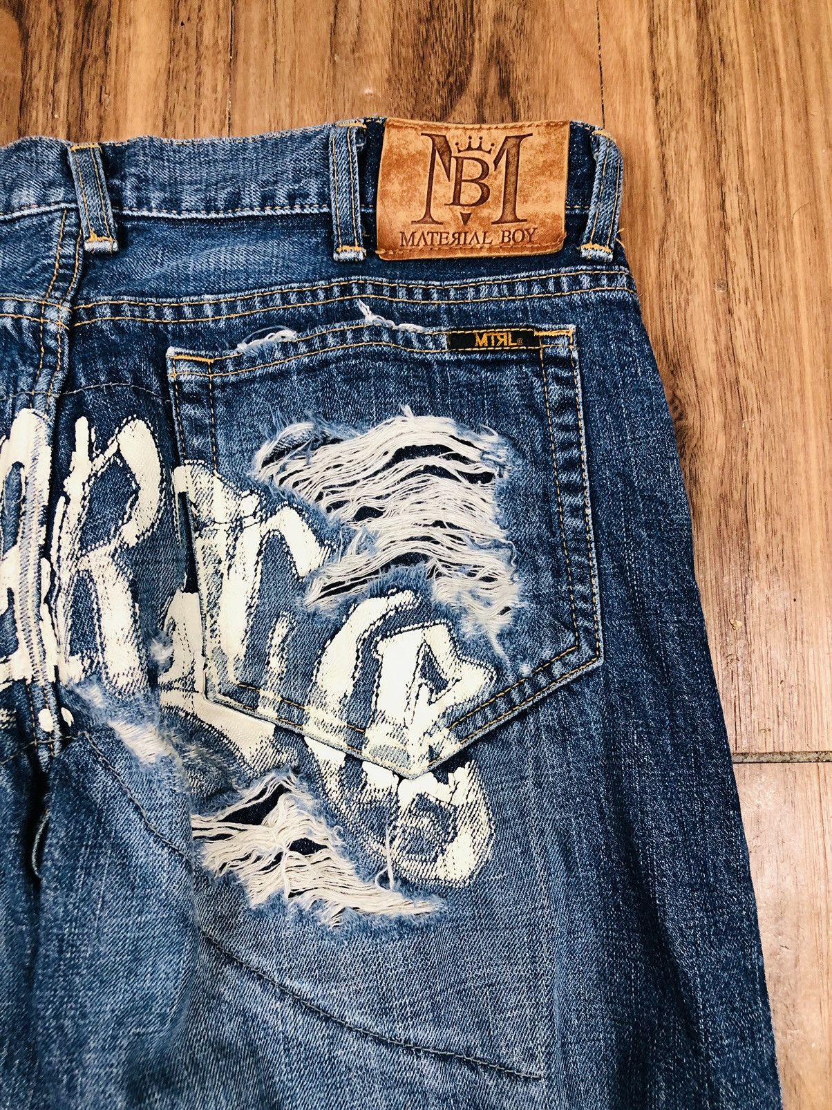 Other Material Boy Distress Jeans (35) Size US 31 - 16 Thumbnail