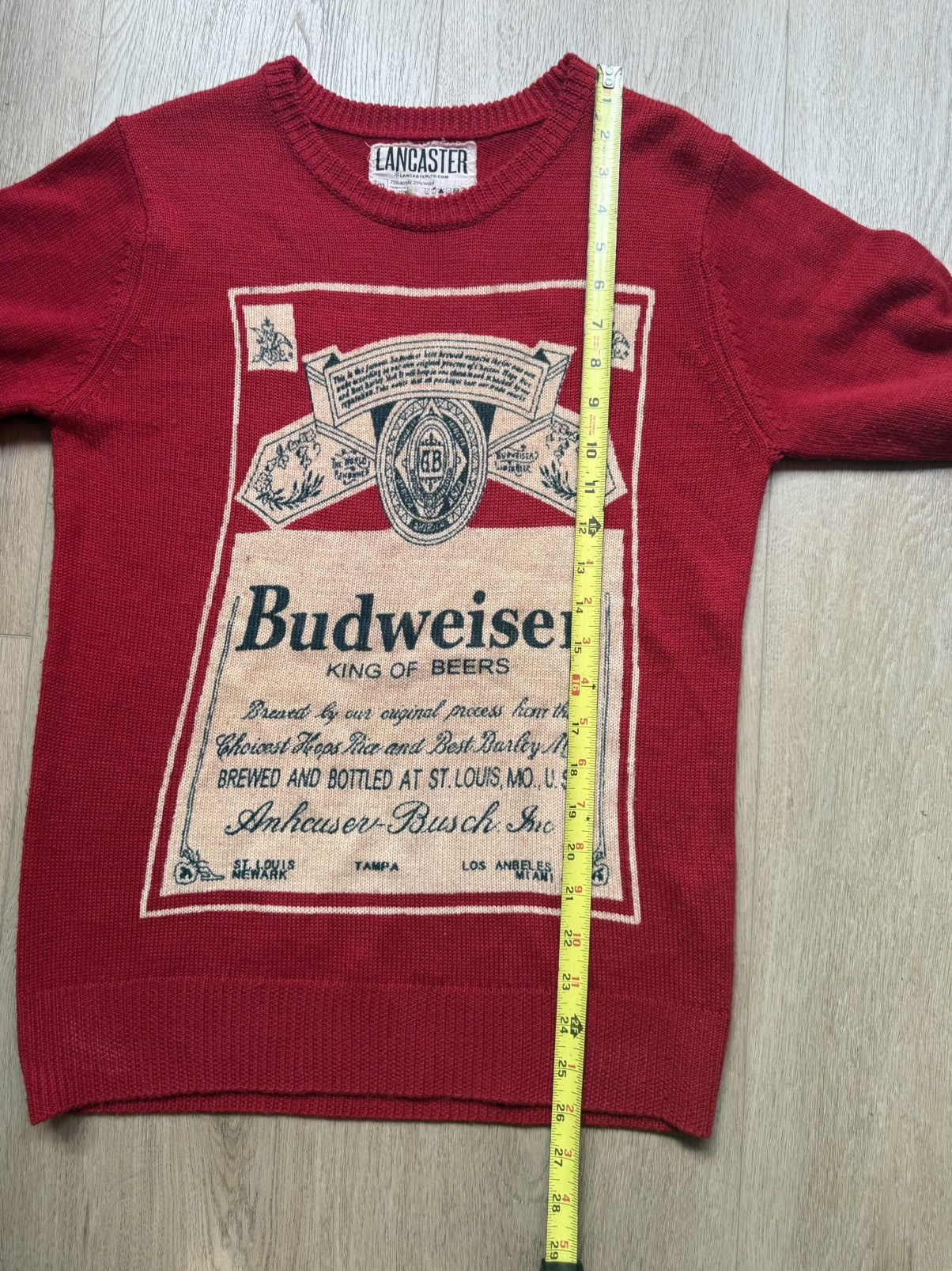 Other Lancaster Vtg Mens M Red Budweiser Beer 80s Knit Crewneck Size US M / EU 48-50 / 2 - 5 Thumbnail