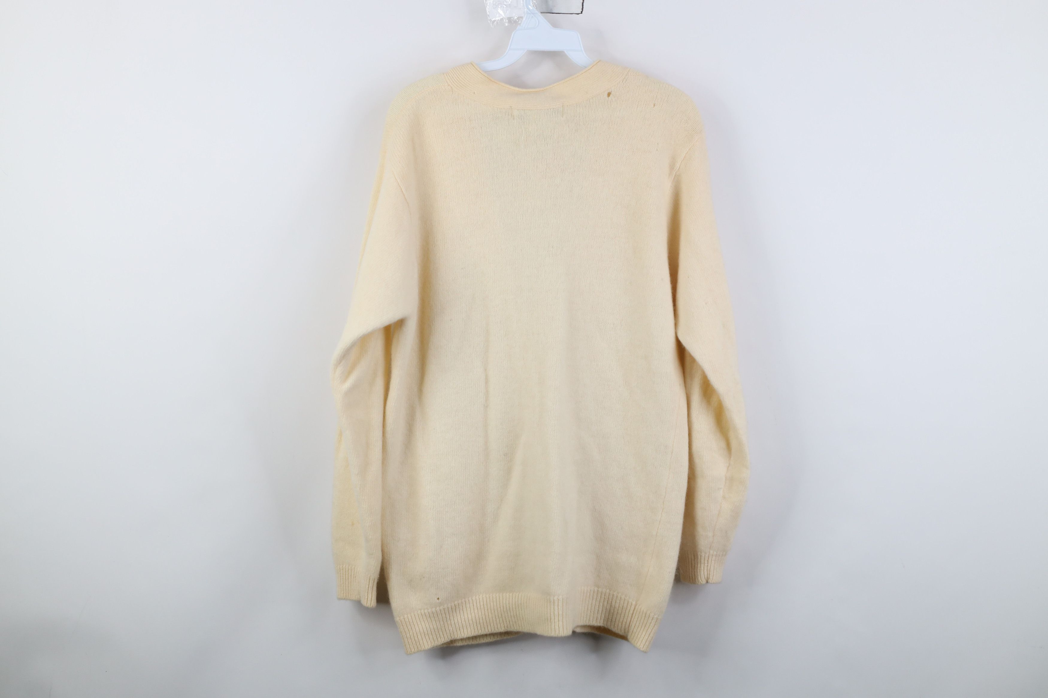 Vintage AS IS Vintage 90s Lambswool Angora Knit Cardigan Sweater Size M / US 6-8 / IT 42-44 - 13 Thumbnail