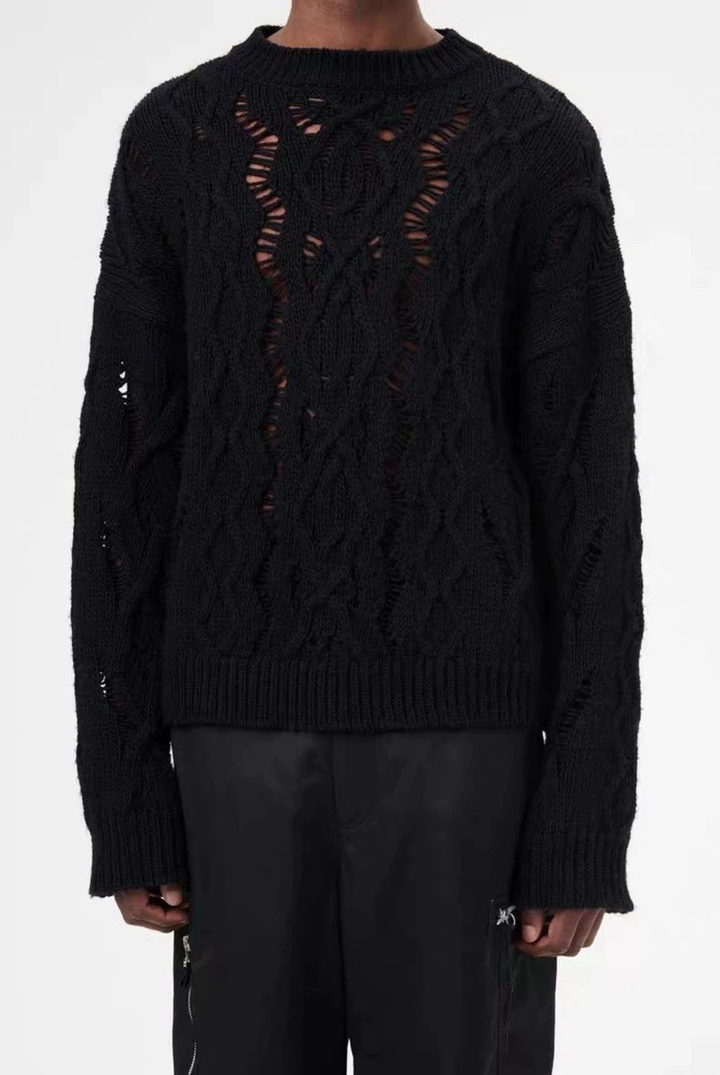 Our Legacy Our Legacy size32 Black lace-knitted sweater Size US S / EU 44-46 / 1 - 3 Thumbnail