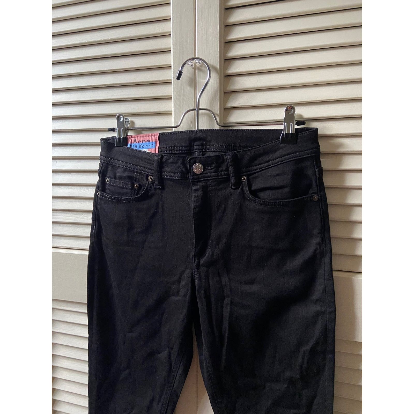 Acne Studios Acne Studios Climb Stay Black Denim Skinny Fit Jeans Pants Size 30" / US 8 / IT 44 - 9 Thumbnail