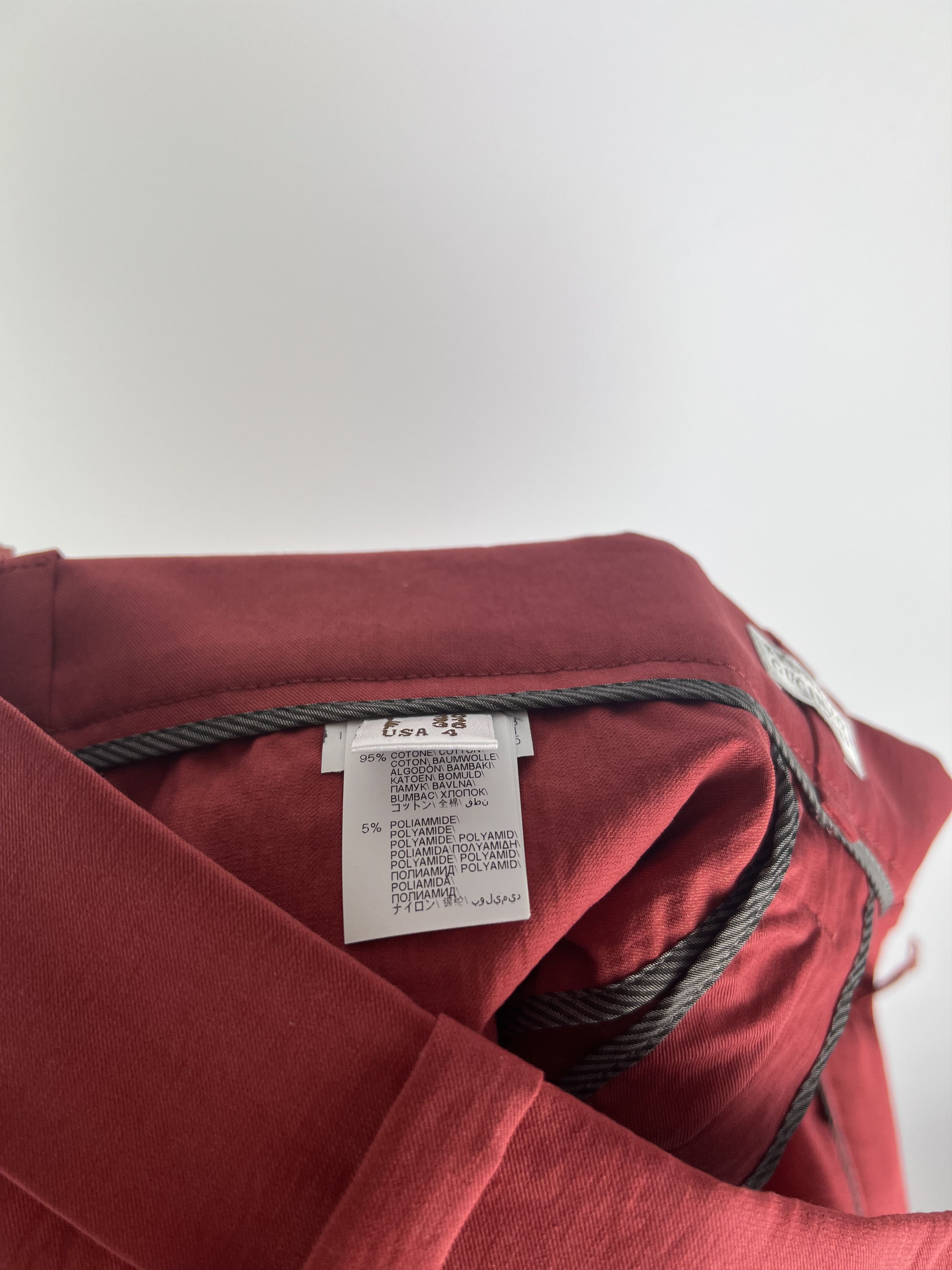 Brunello Cucinelli Brunello Cucinelli Red Cotton Cropped Pants Size IT40 Size 27" / US 4 / IT 40 - 7 Thumbnail