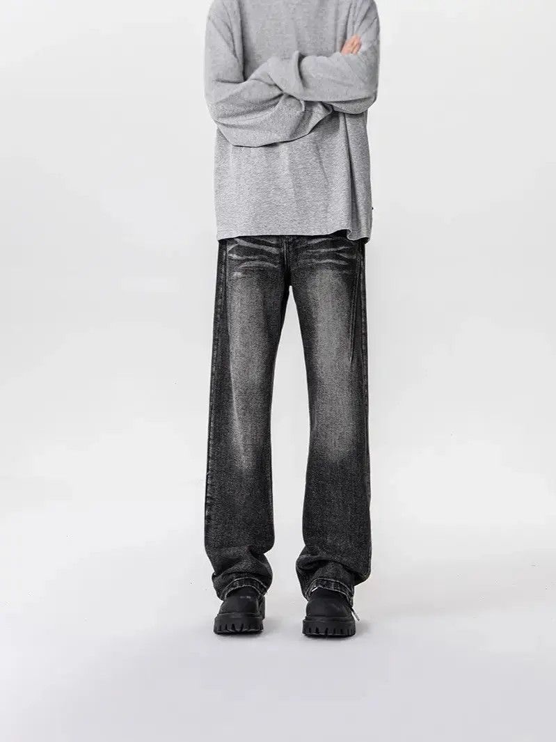 Japanese Brand Retro loose wide leg straight leg jeans Size US 32 / EU 48 - 1 Thumbnail