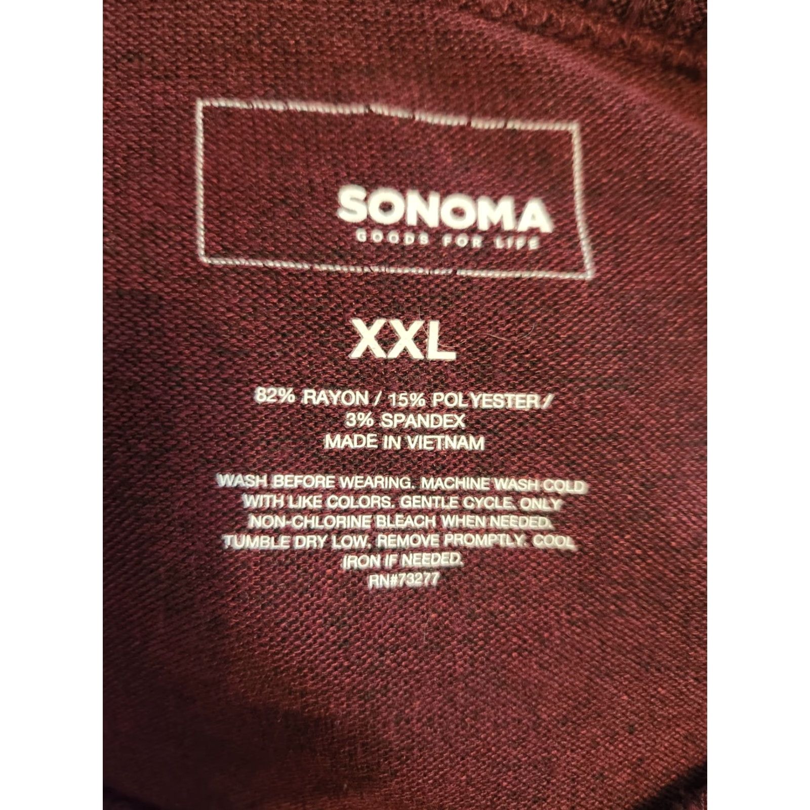 Pinko Sonoma Burgundy Pink Striped Stretch Sweater Top 2X Woman Pullover Round Neck Long Sleeve Size XXL / US 16-18 / IT 52-54 - 5 Thumbnail