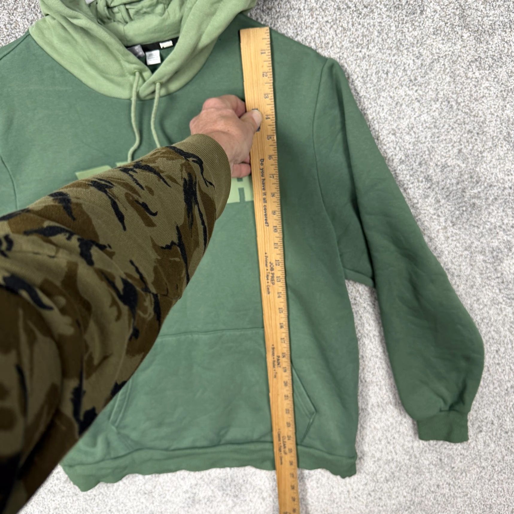 Puma Puma Hoodie Mens L Green Big Logo Fleece Pullover Sweatshirt Athletic Gorpcore Size US L / EU 52-54 / 3 - 2 Thumbnail
