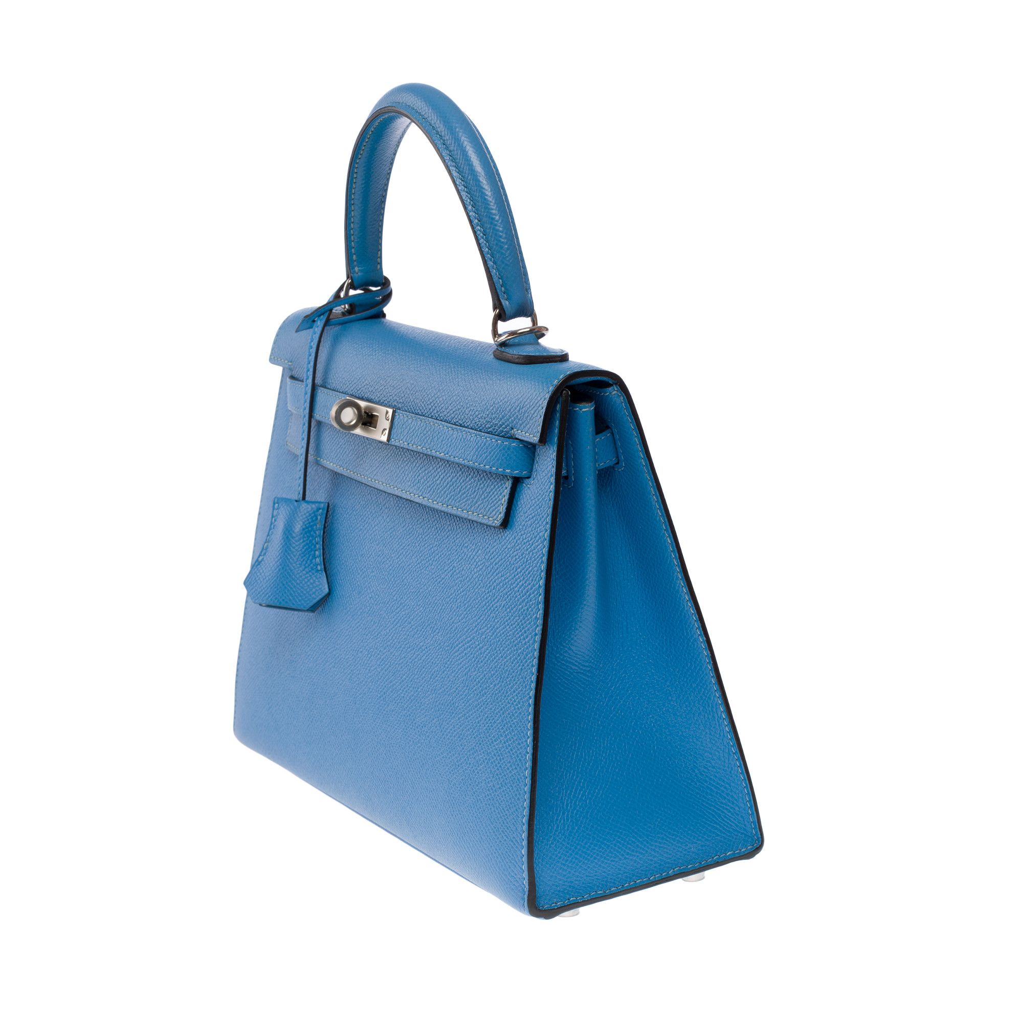 Hermes HERMES Kelly 25 in Blue Leather Size ONE SIZE - 5 Thumbnail