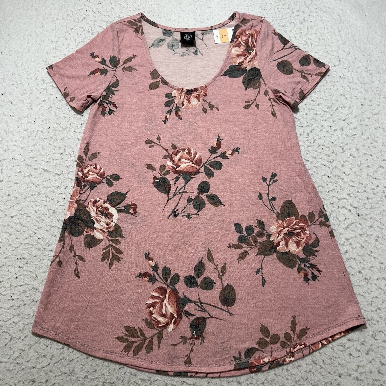 Other Agnes & Dora Small Everyday Tee Pink Floral T Shirt Top Size S / US 4 / IT 40 - 1 Thumbnail