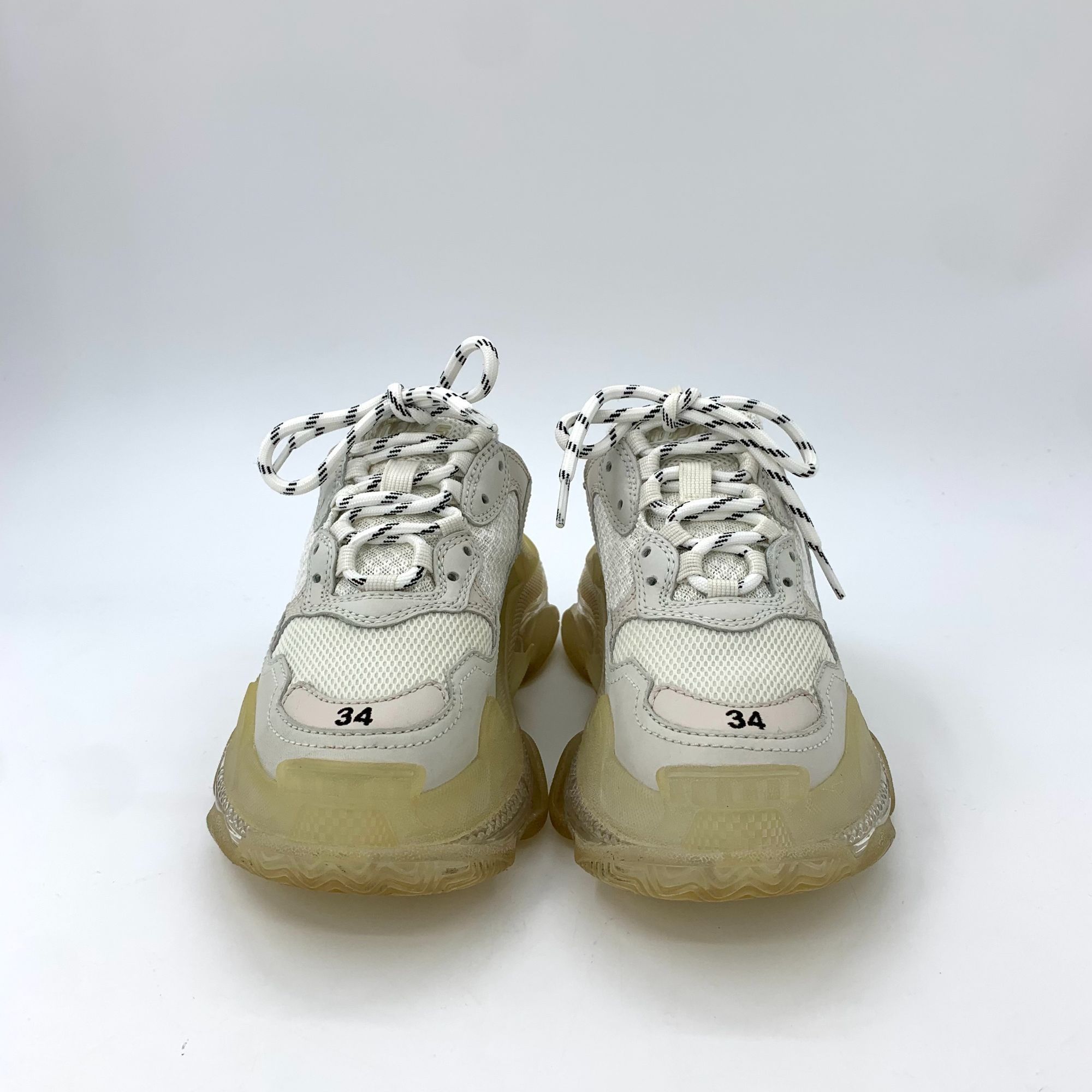 Balenciaga Balenciaga Triple S Womens Sneakers Size 34 Beige Lace-Up Me Size US 4 / IT 34 - 8 Thumbnail
