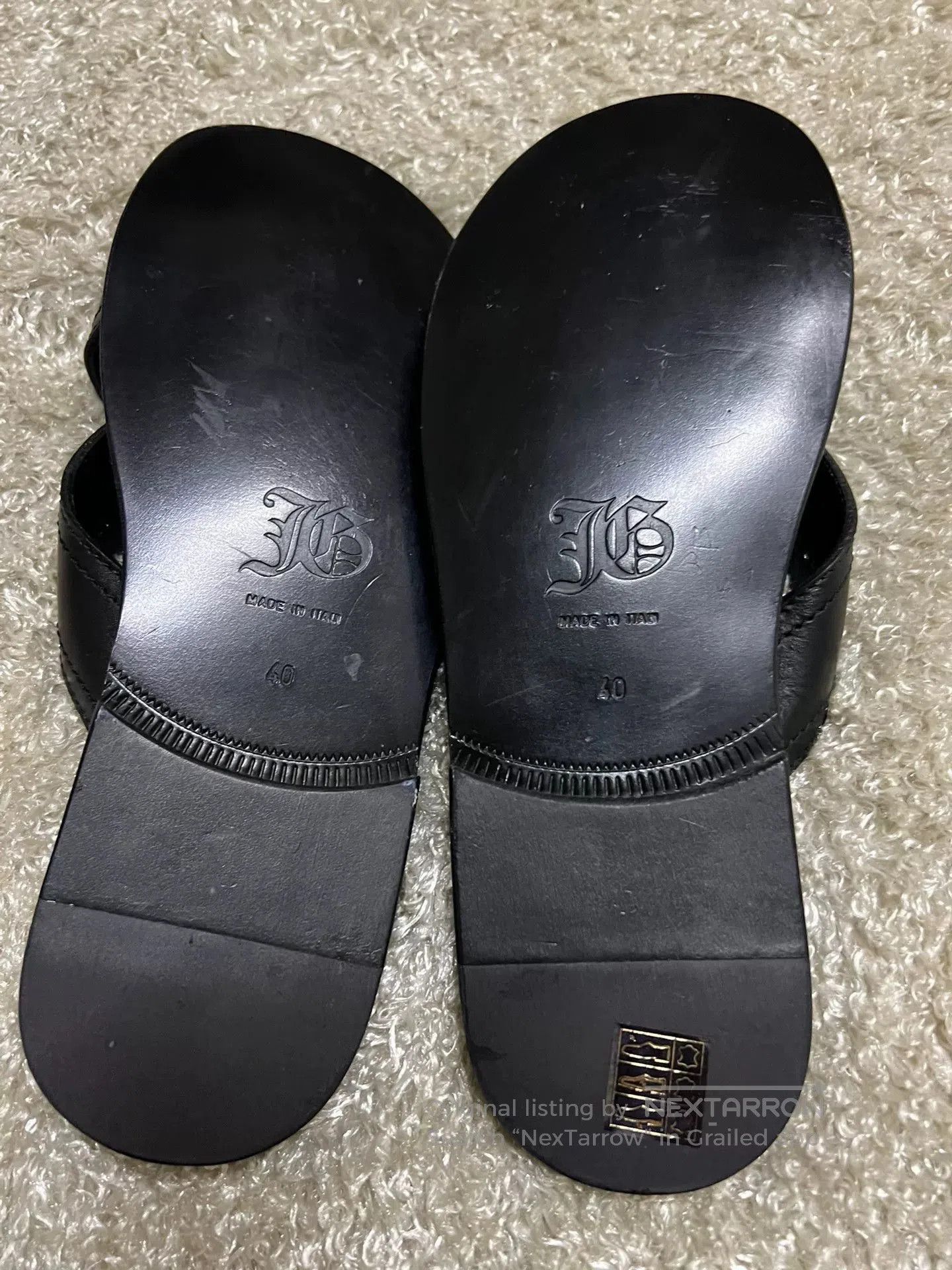 John Galliano John Galliano Men's Leather Roman Sandals. Size US 7 / EU 40 - 4 Thumbnail
