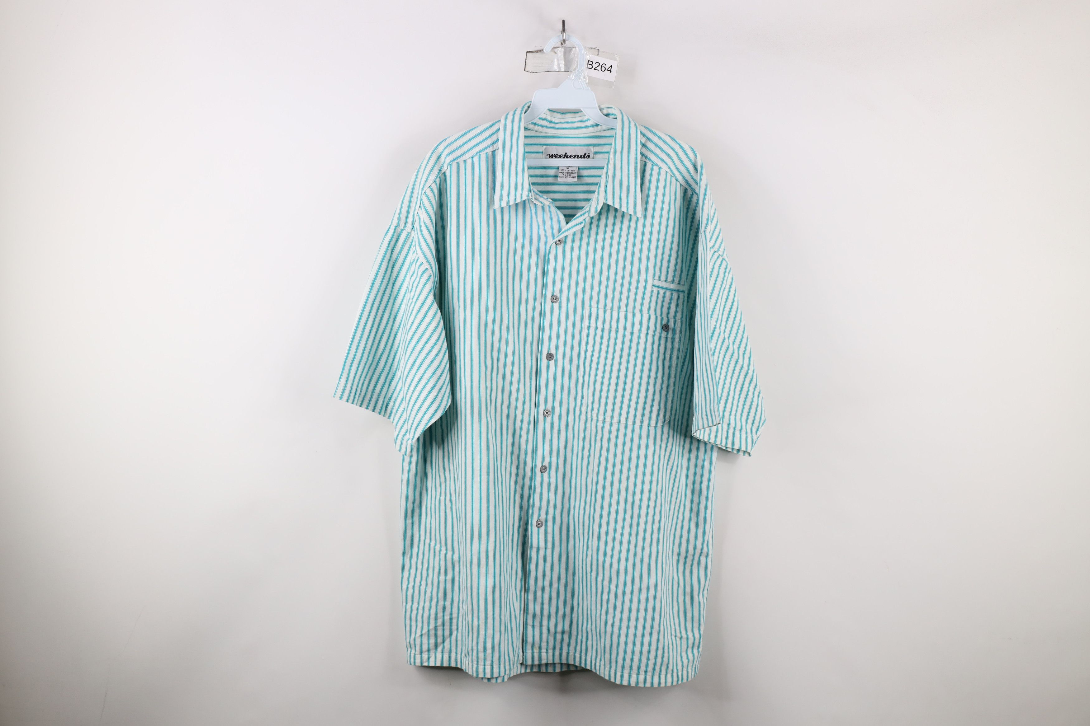 Vintage 90s Streetwear Short Sleeve Collared Button Shirt