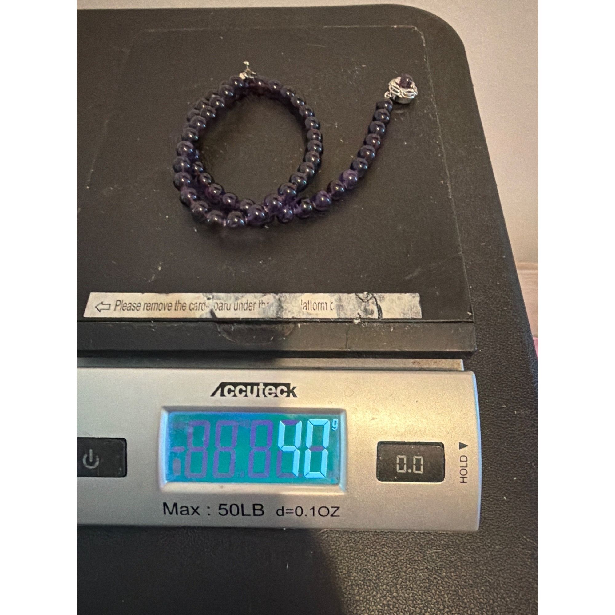 Other Vintage Amethyst 7mm Bead Necklace Sterling Silver Floral Cl Size ONE SIZE - 7 Thumbnail