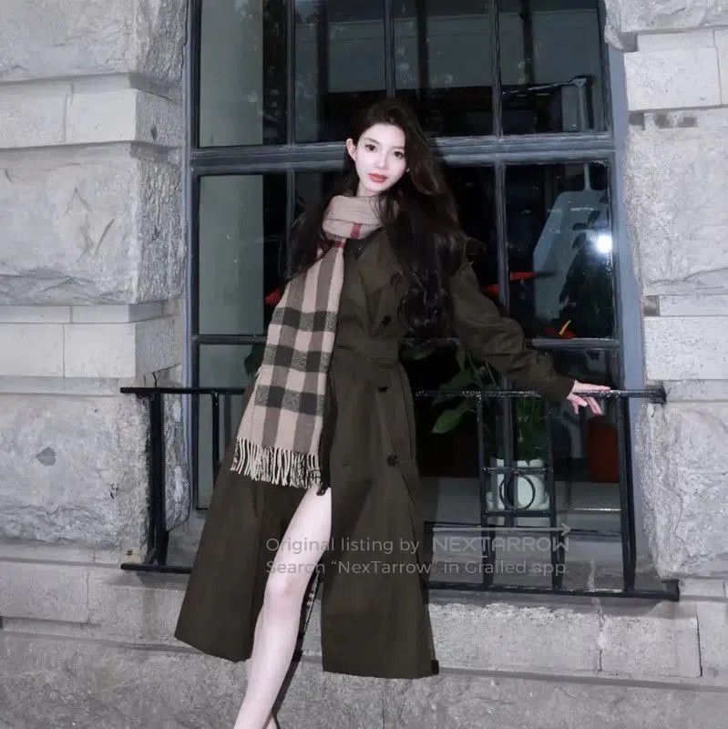 Burberry Burberry Military Green Mid-Length Trench Coat. Size S / US 4 / IT 40 - 8 Thumbnail