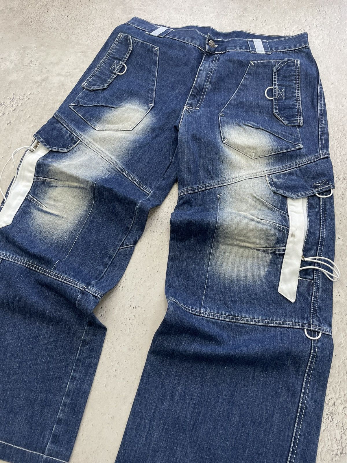Tornado Mart Baggy distressed diesel style cargo jeans pants y2k Size US 34 / EU 50 - 5 Thumbnail