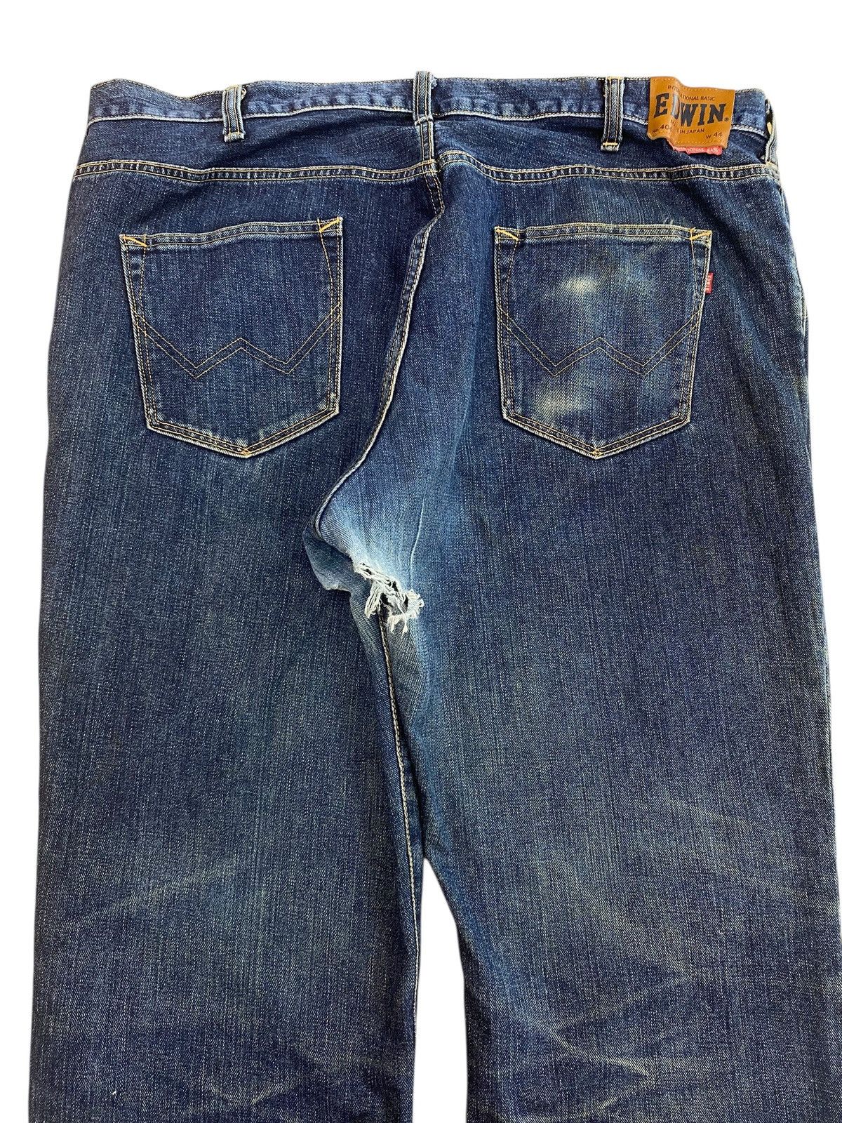 Edwin Edwin Whiskers Dark Blue Wash Style Loose Jeans Size US 42 / EU 58 - 4 Thumbnail