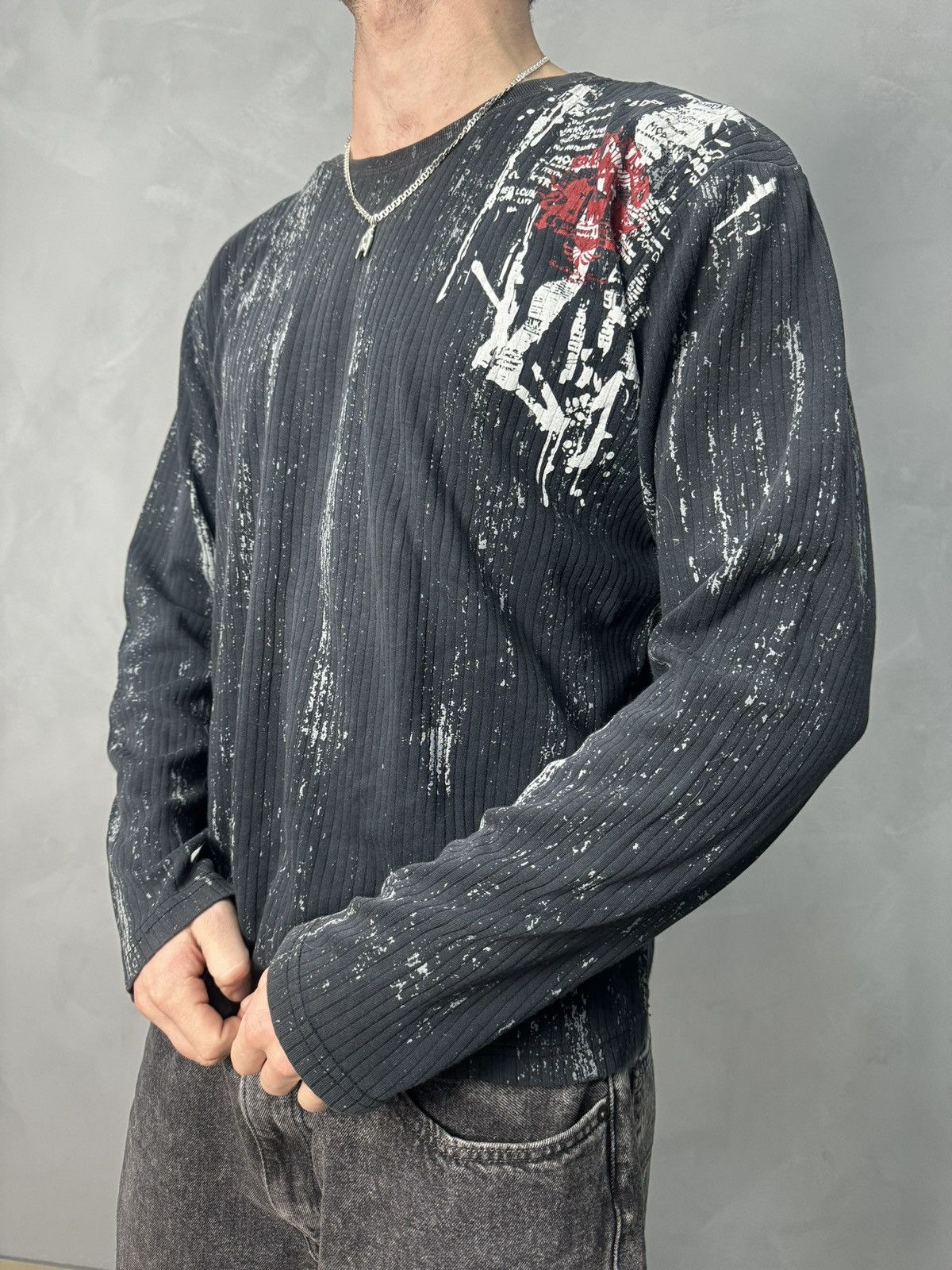 Guess Vintage Y2K AFFLICTION STYLE LONGSLEEVE AVANT-GARDE Size US M / EU 48-50 / 2 - 3 Thumbnail