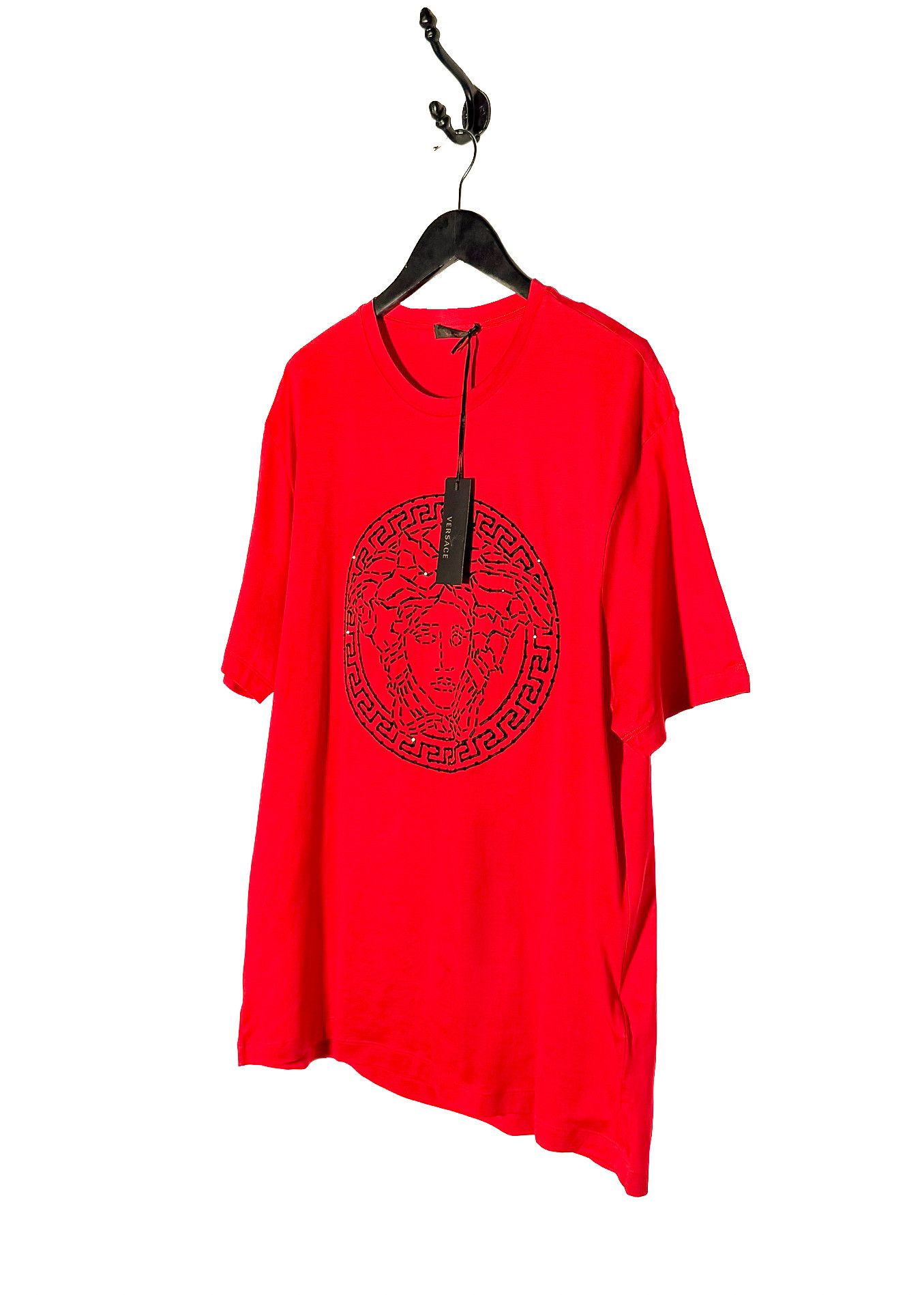 Versace Versace Red Crystal Embellished Medusa Print T-shirt - 3XL Size US XXL / EU 58 / 5 - 2 Thumbnail