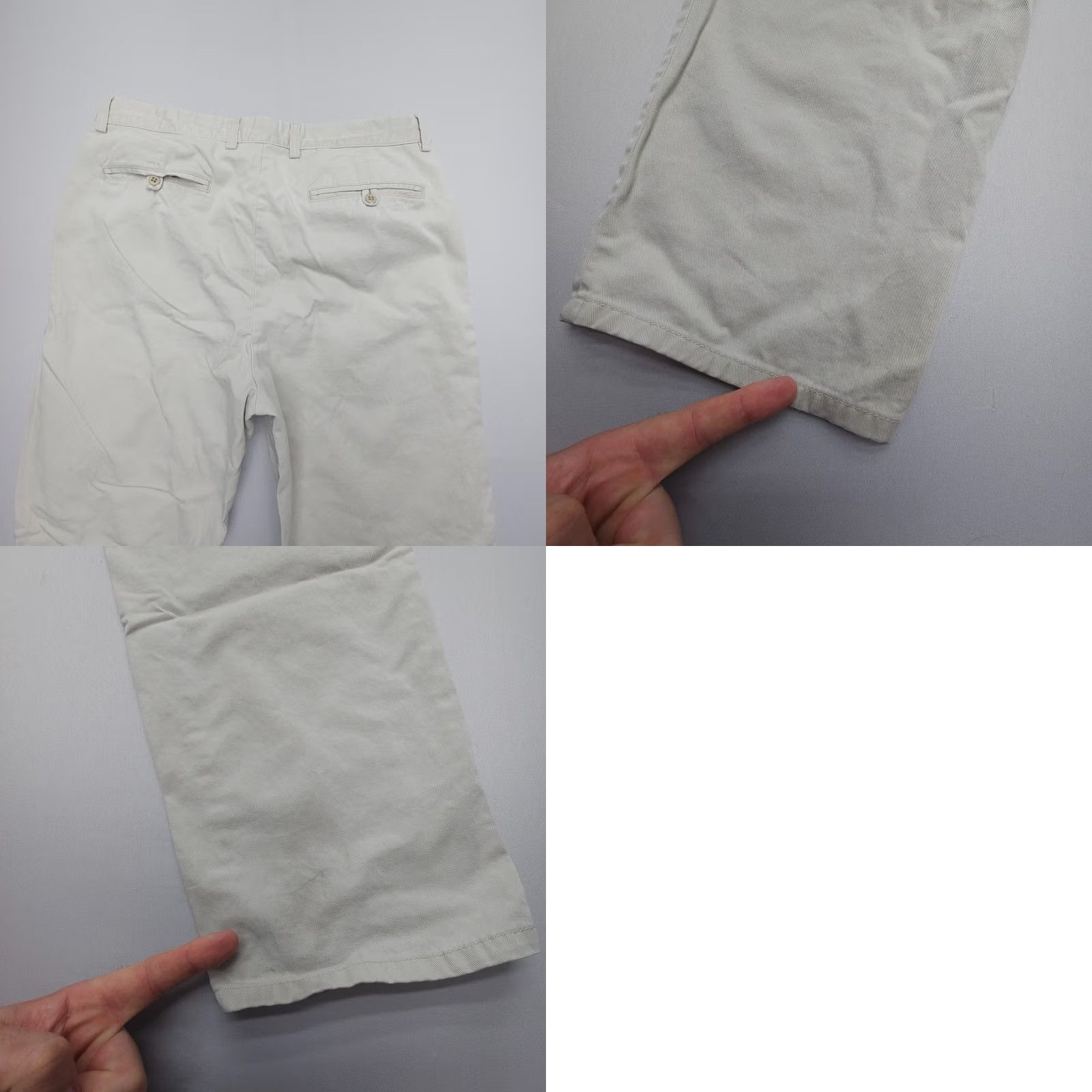Gap VINTAGE Gap Khakis Pants Mens 35 34 Ivory Cotton Twill Flat Front Straight 90s USA Mens Size US 35 - 10 Thumbnail