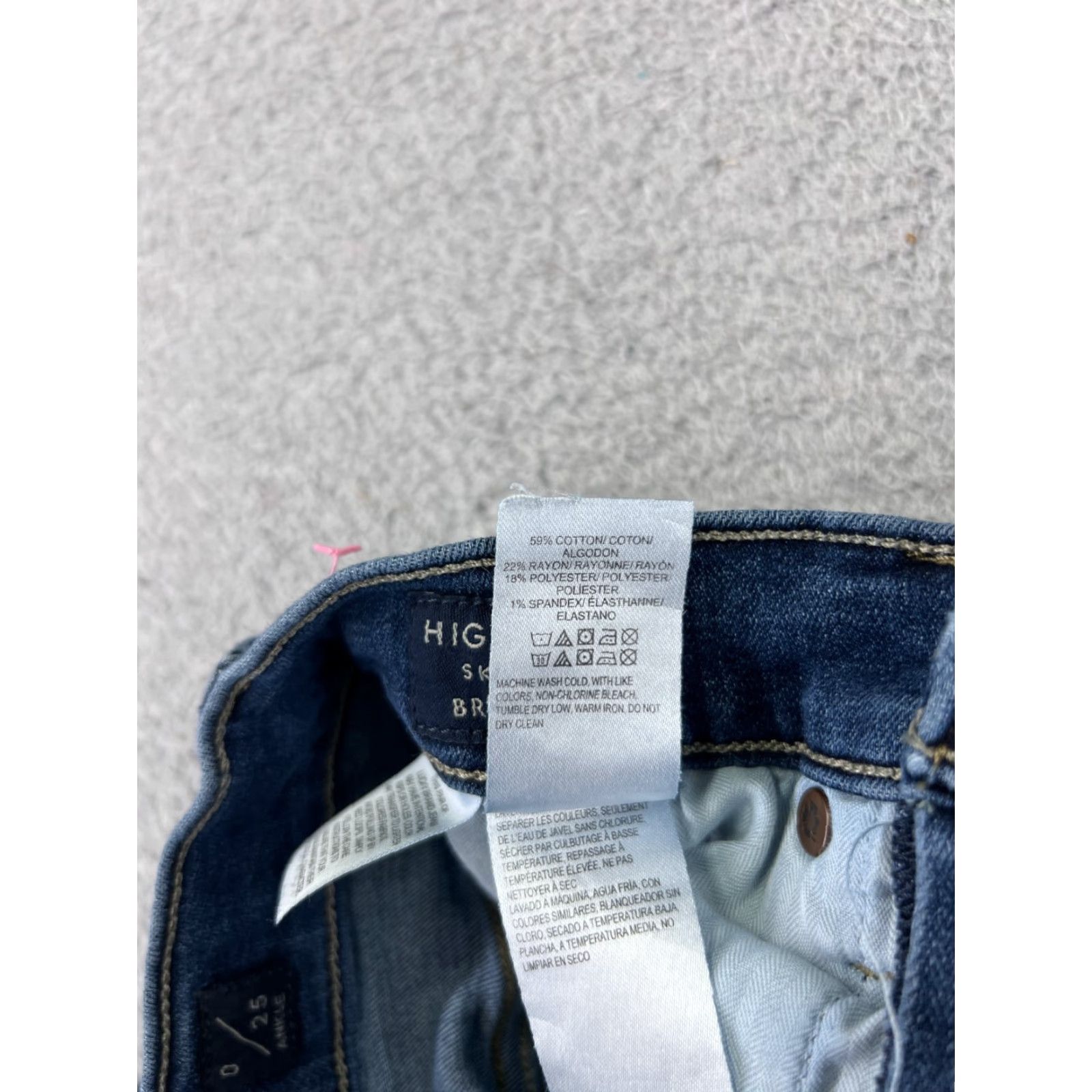 Vintage VINTAGE Black Women's Jeans Skinny Fit Low Rise 20x25 Blue Denim 90s Modern Size 25" / US 0 / IT 36 - 4 Thumbnail