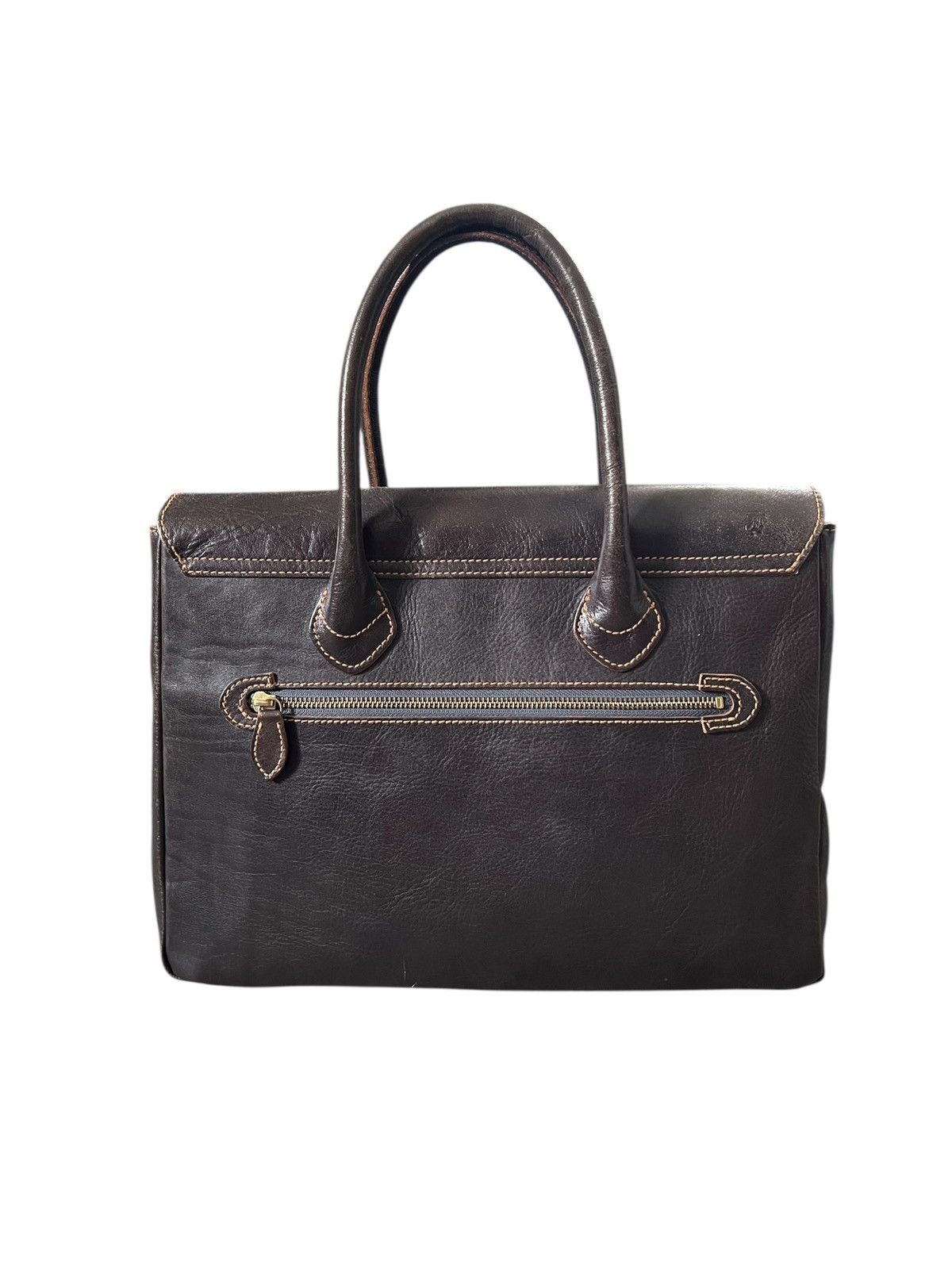 Genuine Leather Vintage Ginza Tanizawa 🇯🇵 Patina Leather Birkin Bag Hermes Size ONE SIZE - 3 Thumbnail
