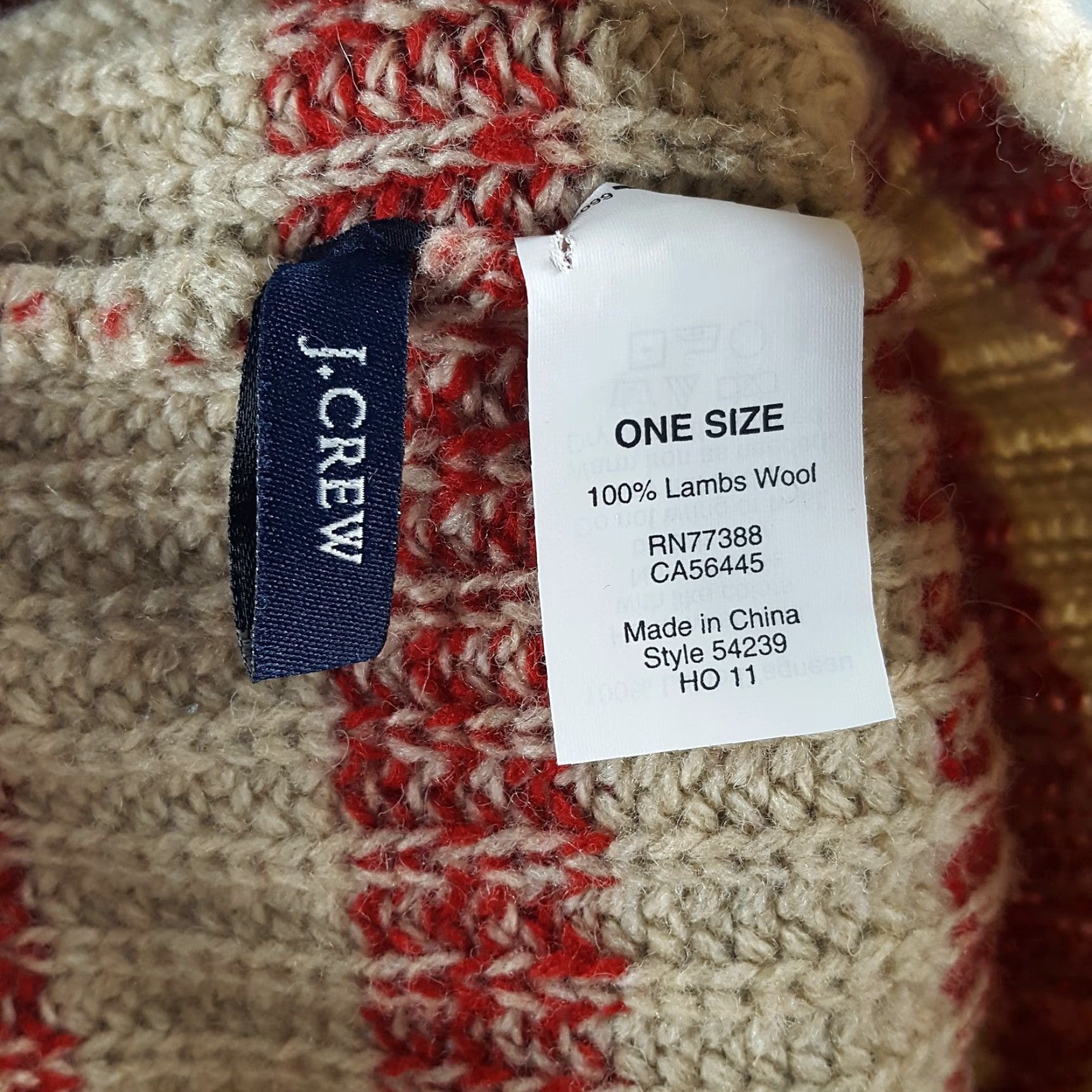 J.Crew VINTAGE J.CREW Beanie Hat Striped Wool Knit One Size Mens Winter Cap Toboggan Luxury Debris Size ONE SIZE - 3 Thumbnail