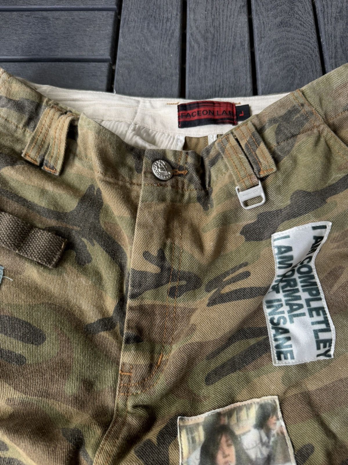 Other Custom patches / embroidery cargo jorts W34 Size US 34 / EU 50 - 5 Thumbnail