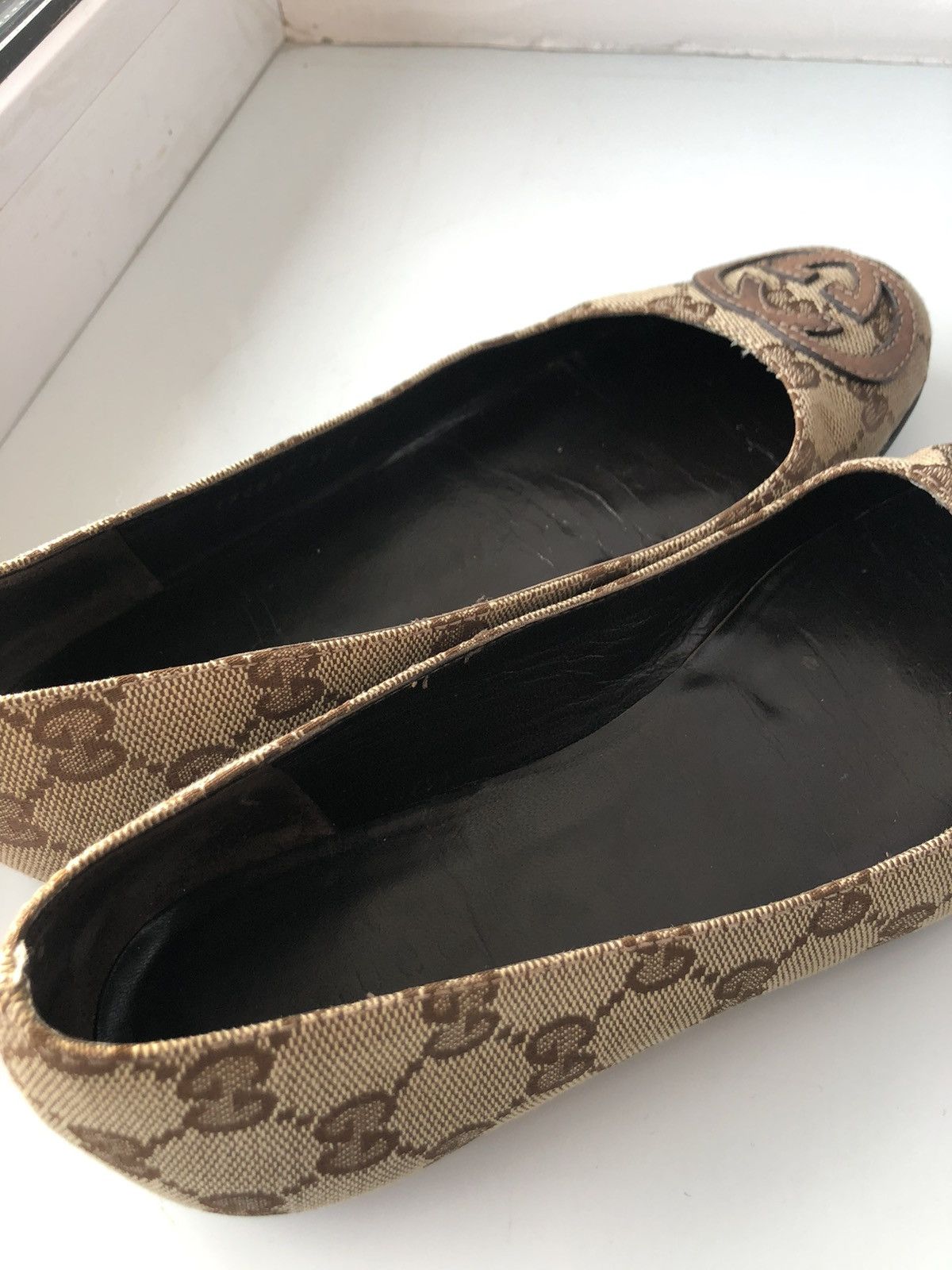 Gucci × Vintage Vintage Gucci monogram ballet flat Size US 5 / IT 35 - 10 Thumbnail