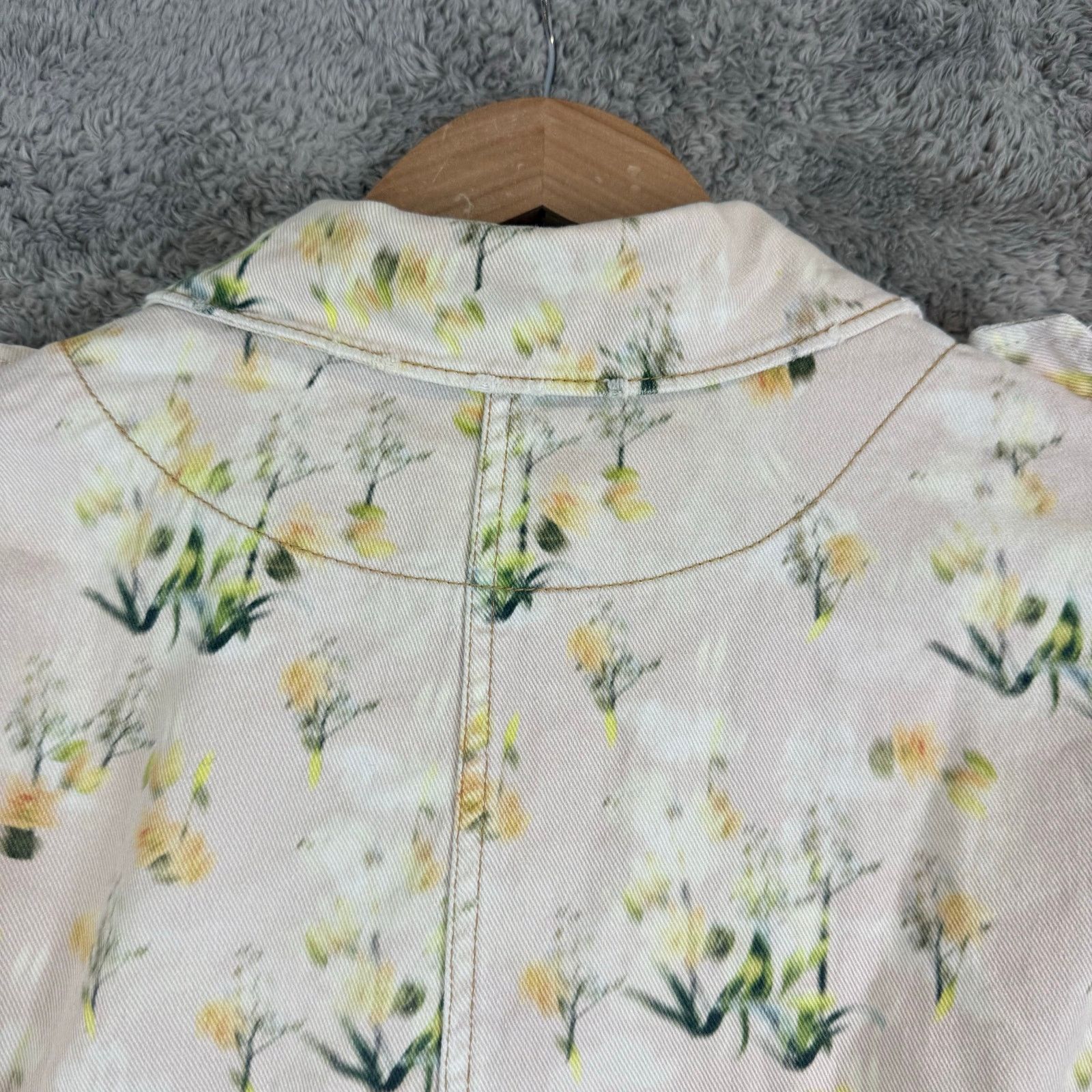 Rebecca Taylor Rebecca Taylor Floral Denim Jean Jacket Puff Sleeves 8 M Size M / US 6-8 / IT 42-44 - 7 Thumbnail