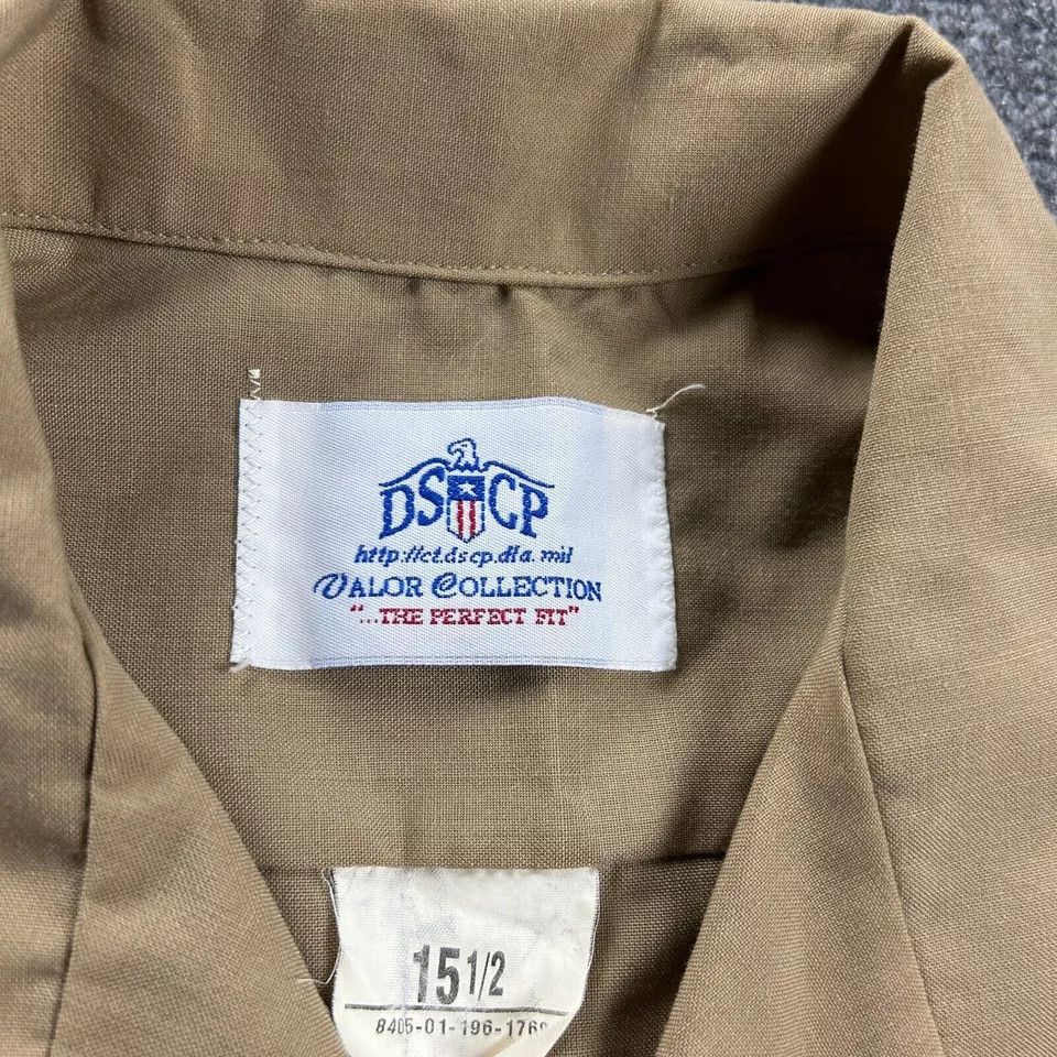 Other DSCP Shirt Mens 15.5 Beige Button Up Uniform Short Sleeve Size US S / EU 44-46 / 1 - 2 Thumbnail