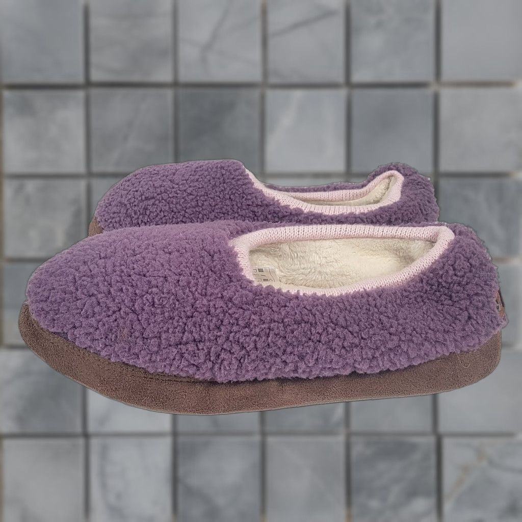 Lands' End Lands' End Womens Slipper Ballet Sherpa Fleece Purple - Size 11, Slip On, Round Toe, Cushioned, Lined, Suede Outsole, M Width, Comfort, Casual, Shoes Size L / US 10 / IT 46 - 1 Thumbnail