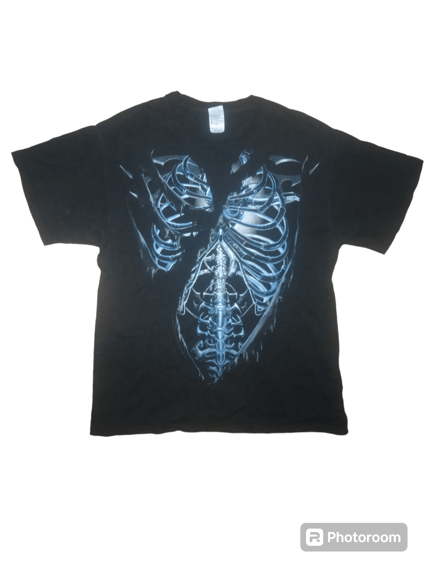 Fashion Victim × Vintage BIO MX Skeletal Ribcage T-shirt Size US L / EU 52-54 / 3 - 2 Thumbnail